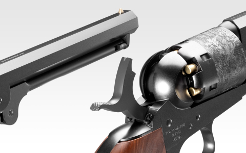 A replica of the M1851 Navy revolver from Tokyo Marui available in January