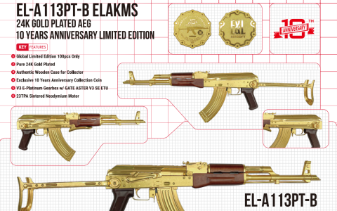 Out of Stock--SRC AK-47S 24K Limited Edition ( With Battery ) [SRC