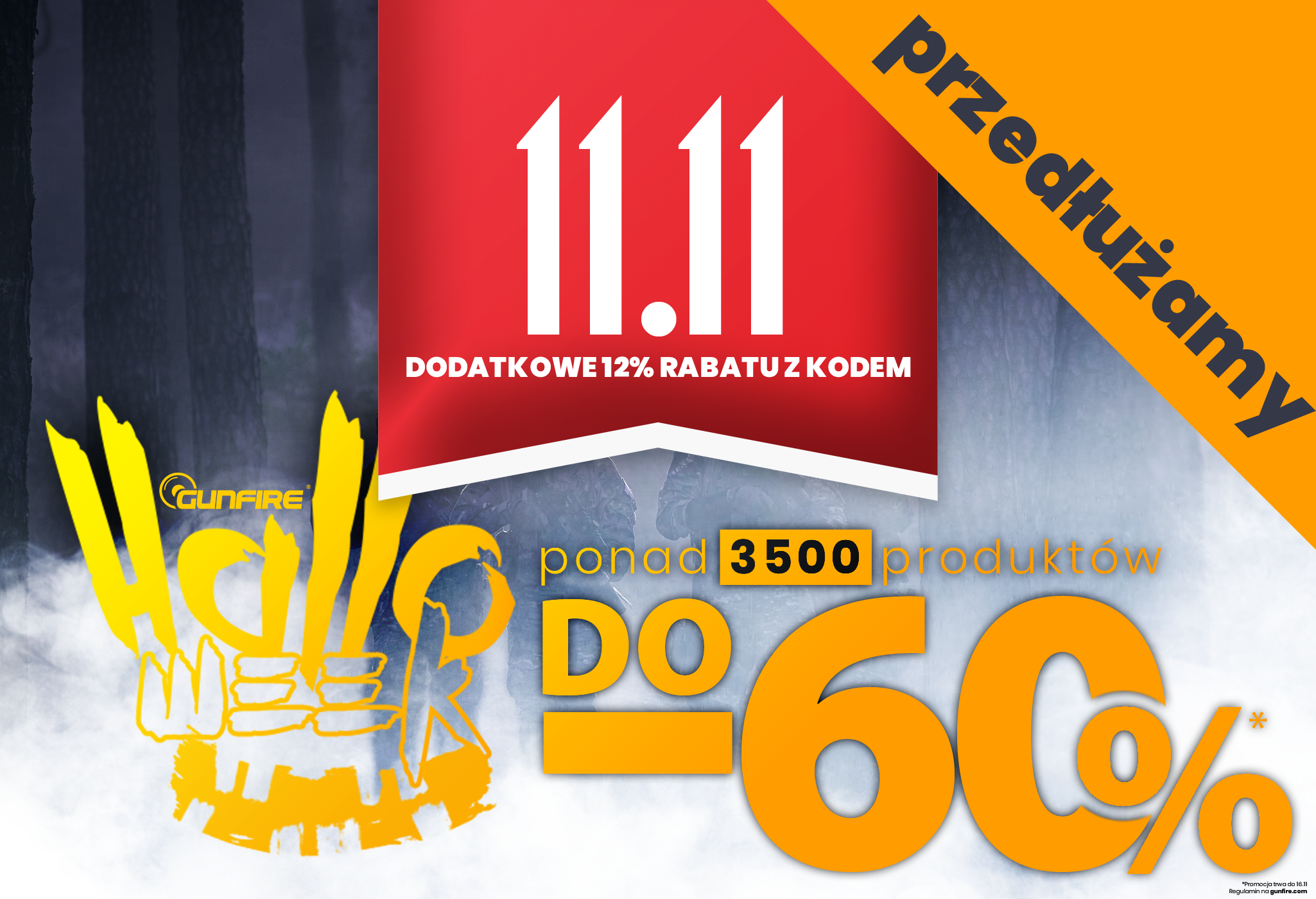 Dodatkowe 12% zniżki na przedłużenie promocji Halloweek w Gunfire!