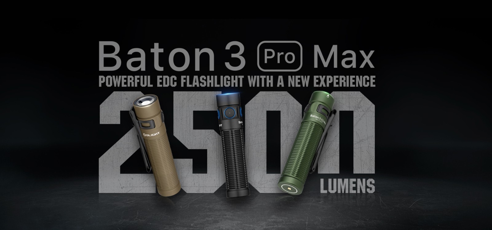 Olight Baton 3 Pro Max Magnesium Tan 2500 Lumens