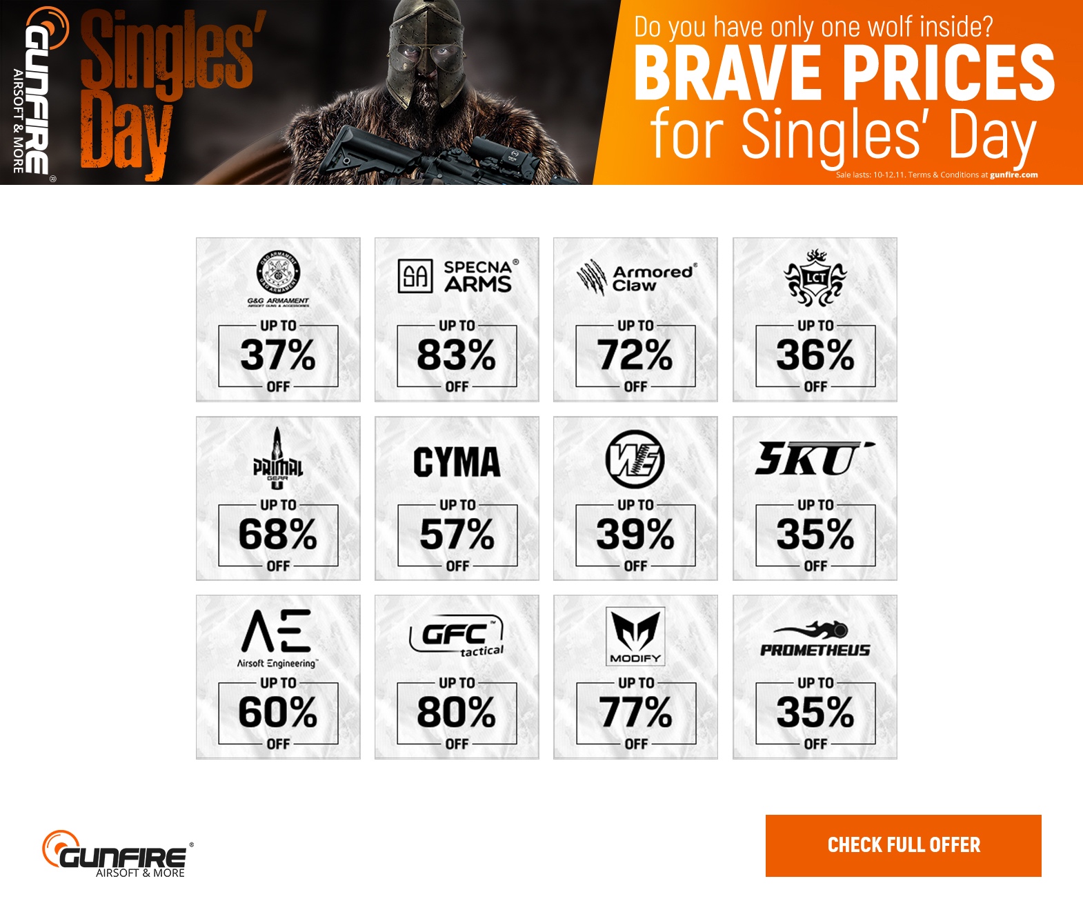 Singles’ Day Sale at Gunfire