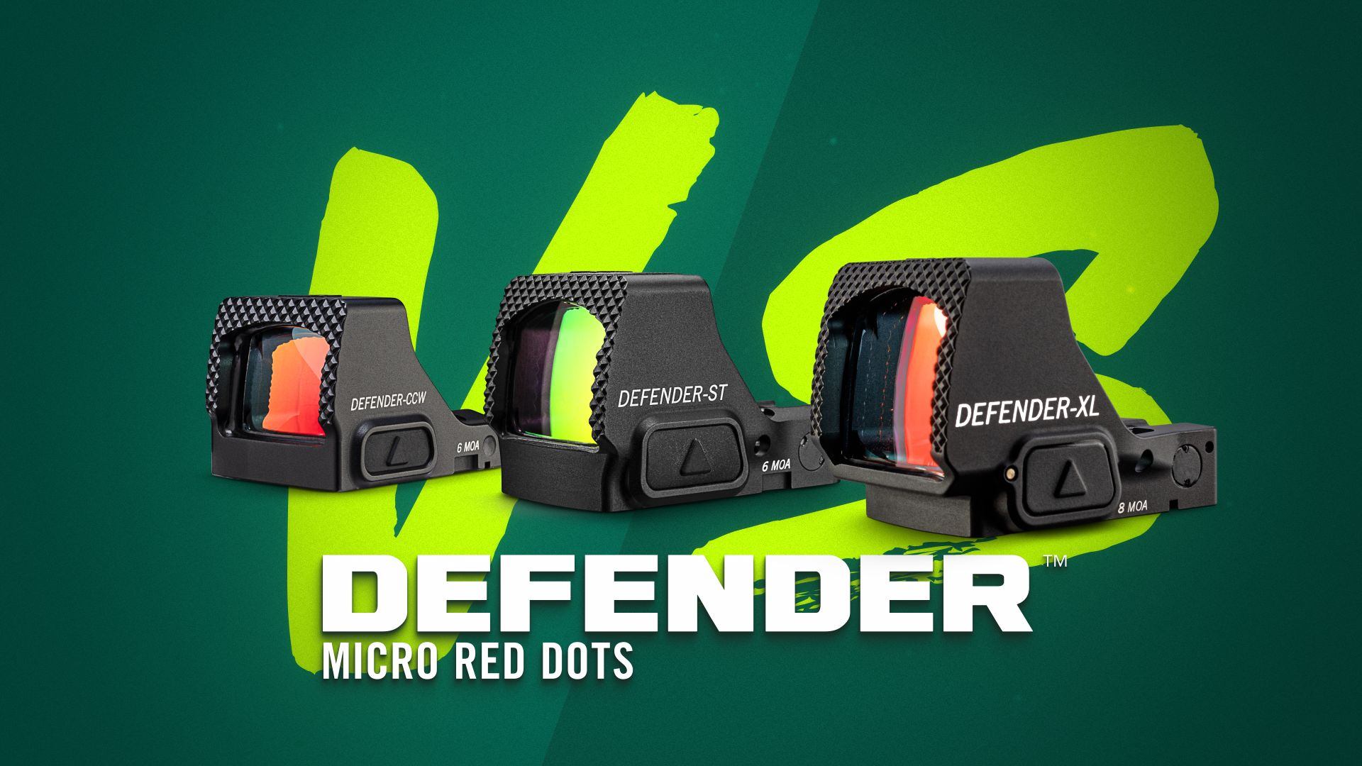 Vortex Defender Sight Size Comparison