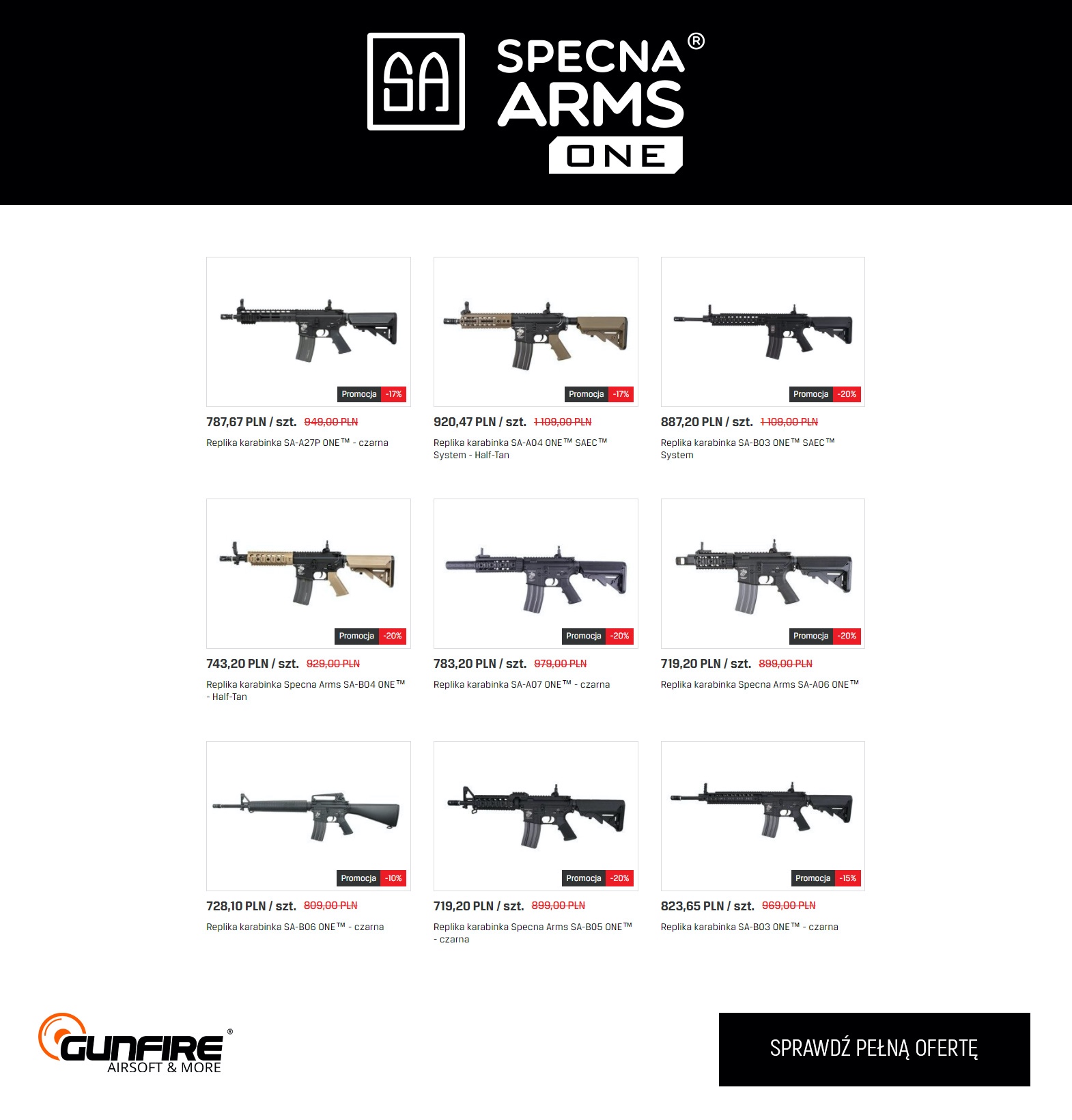 Promocja Back To School i nowe dostawy w Gunfire (Specna Arms)