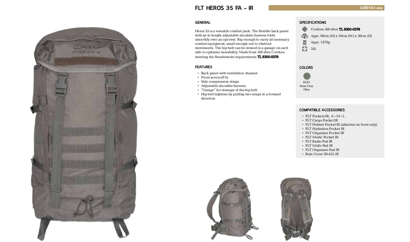 Berghaus FLT HEROS 35 FA IR