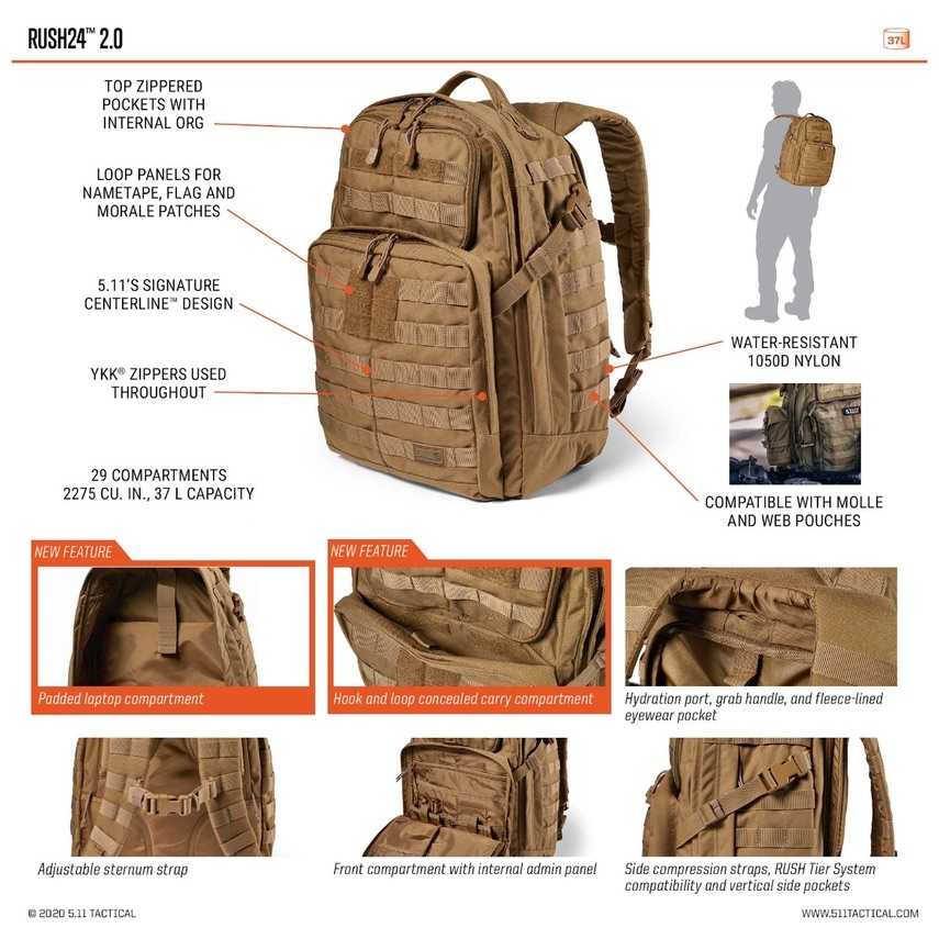 Rush 48 shop backpack