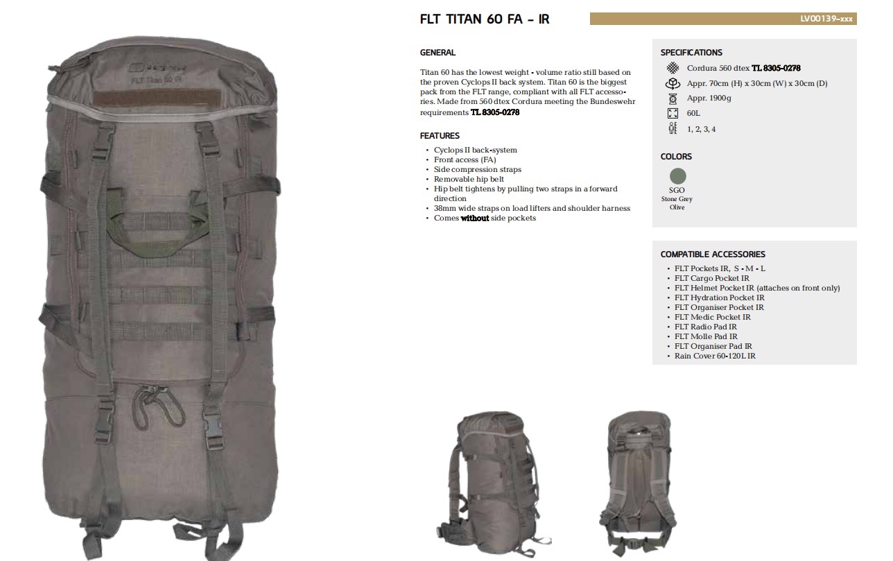 Berghaus FLT TITAN 60 FA IR