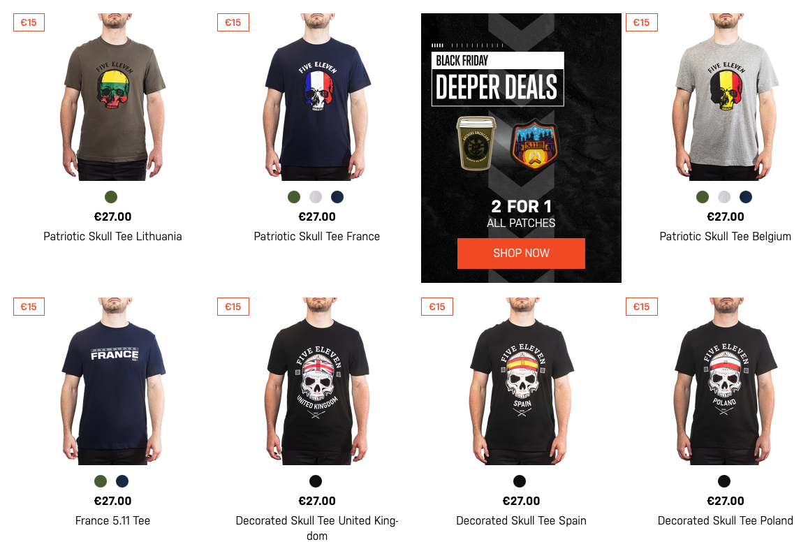 5.11 Tactical Patriotic Skull Tee - Black Friday