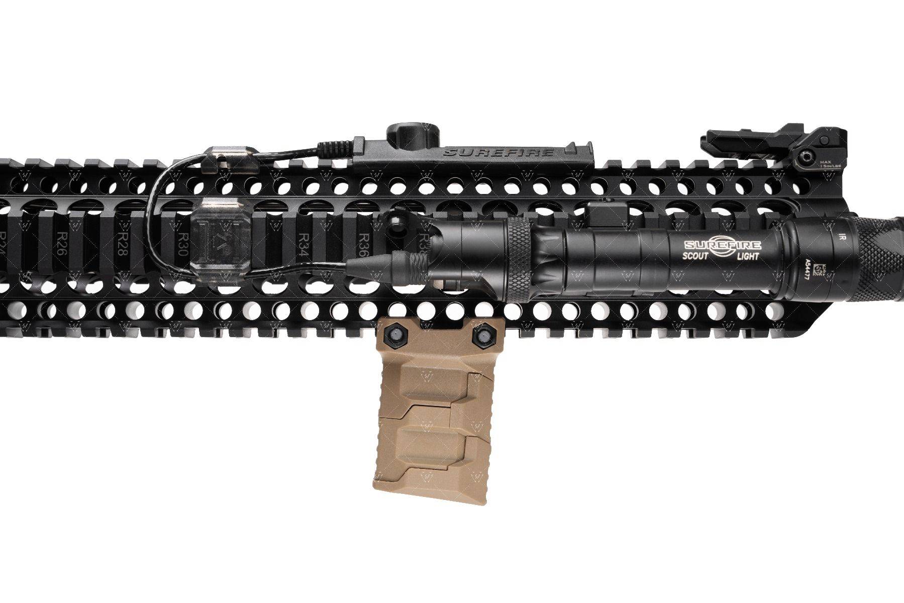 Strike Industries Picatinny Stacked Angled Grip With Cable Management System