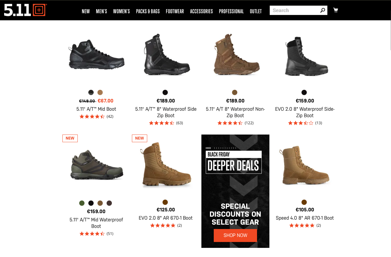 Black friday tactical boots sale