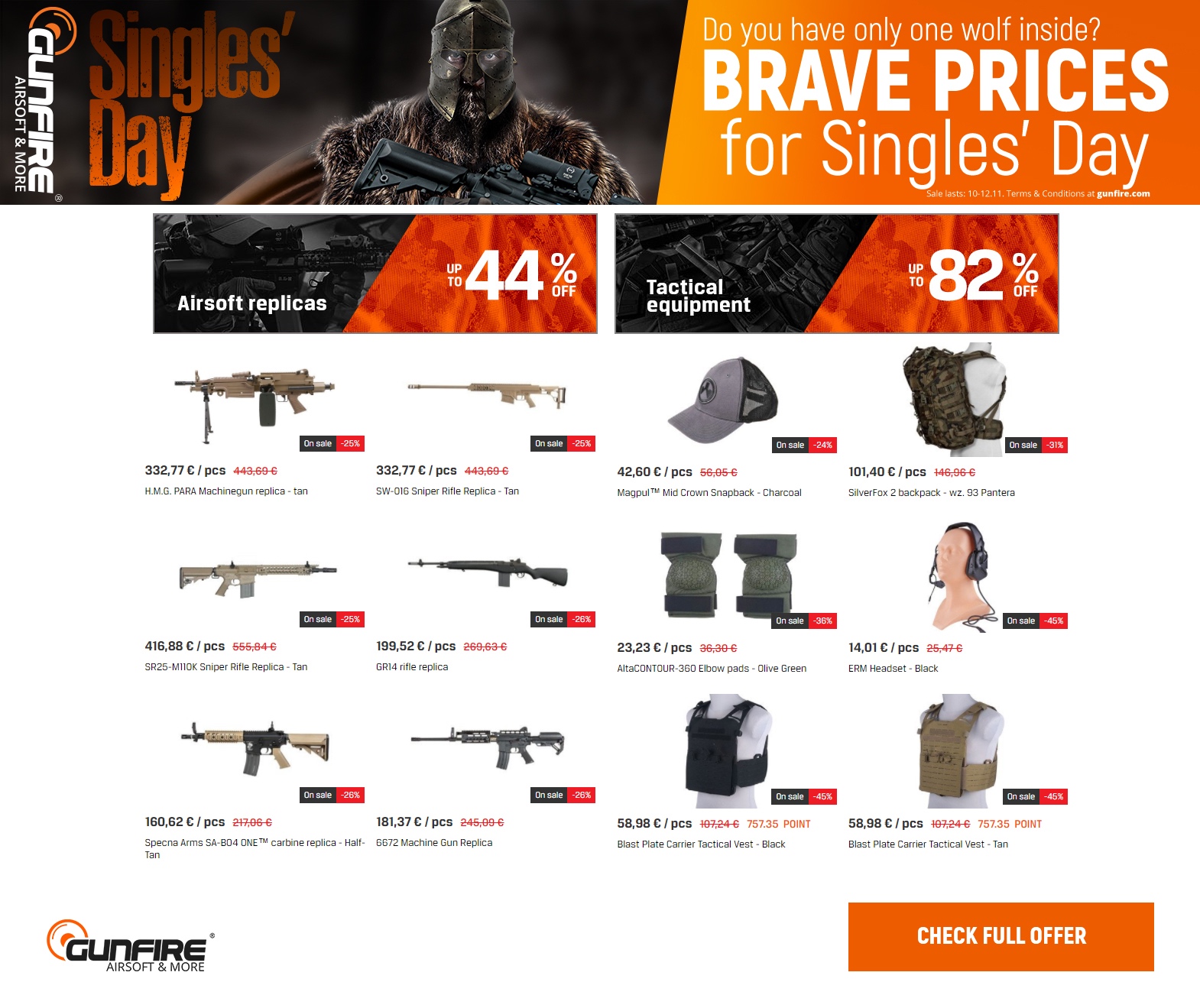 Singles’ Day Sale at Gunfire