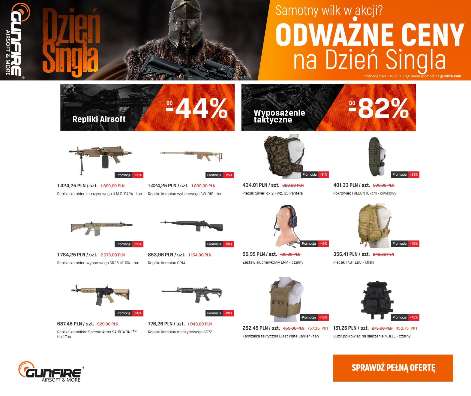 Promocja na Dzień Singla w Gunfire