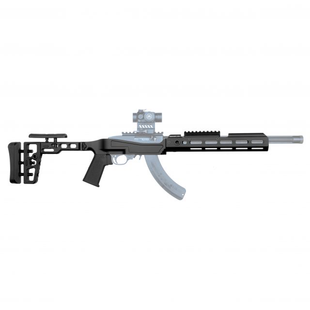 Osada SAS/22 Takedown dla karabinka Ruger 10/22 Takedown znacząco zmniejsza wymiary broni.