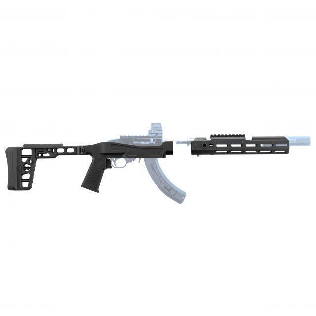 Osada SAS/22 Takedown dla karabinka Ruger 10/22 Takedown znacząco zmniejsza wymiary broni.
