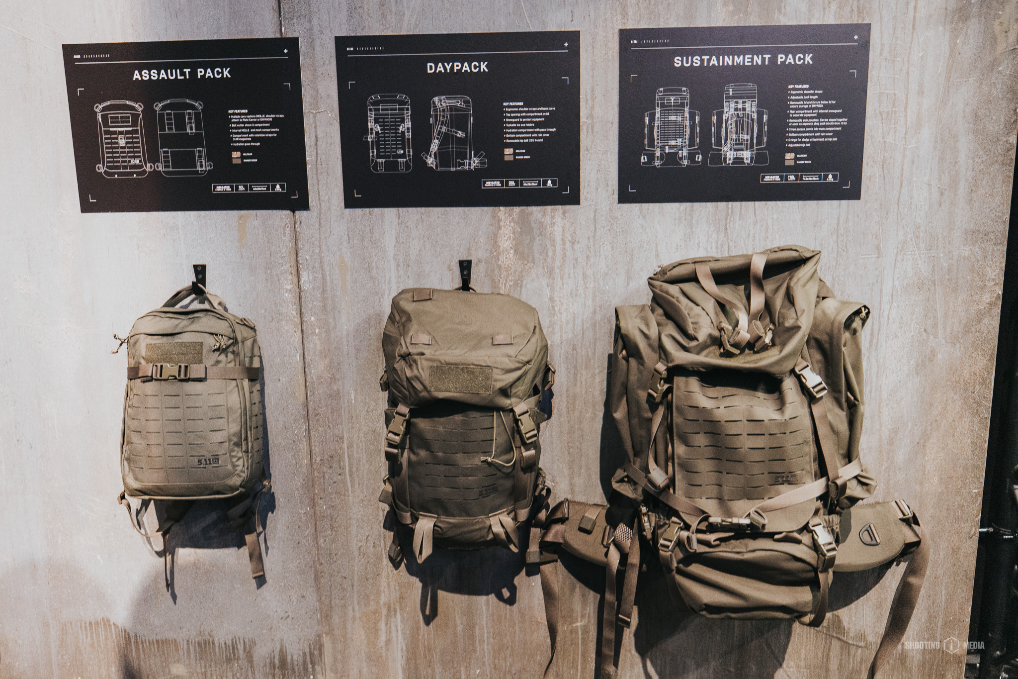 New 5.11 V.XI backpacks at EnforceTac 2026