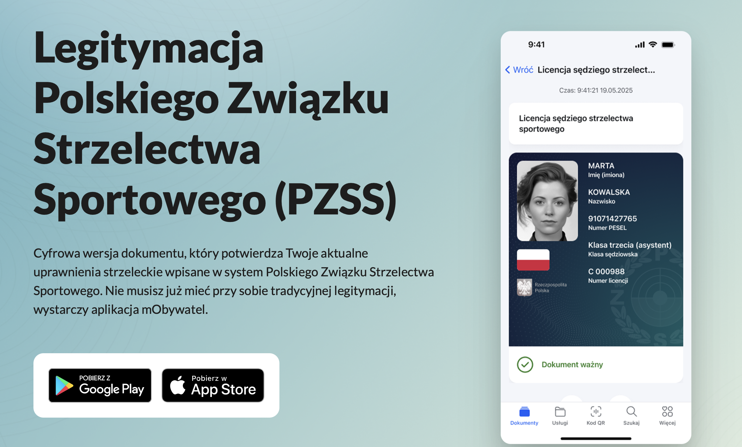 Centralny Ośrodek Informatyki zapowiedział dodanie do aplikacji mObywatel listy dokumentów związanych ze strzelectwem sportowym. Wśród nich znajdą się m.in. licencje zawodnicze, trenerskie i sędziowskie PZSS oraz patent strzelecki. Wdrażanie zmian ma charakter stopniowy, a pełna dostępność niektórych funkcji planowana jest na 2026 rok.