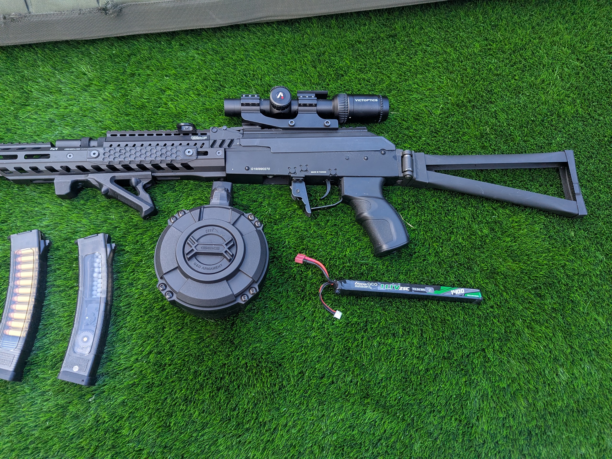 Karabin szturmowy G&G PRK9L wariacja AK47 zestaw z magiem drumm