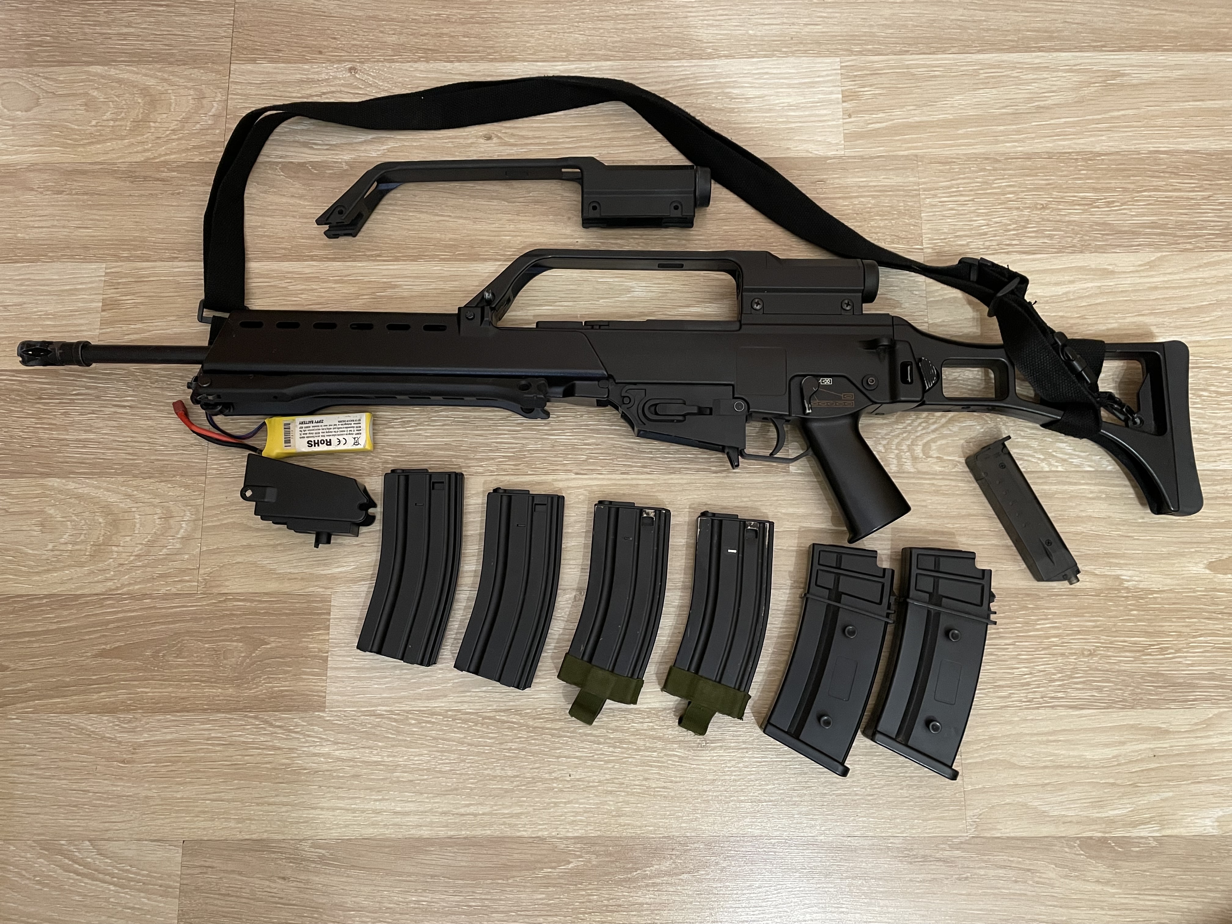 Zestaw g36 jg AEG z dwójnogiem i lunetą