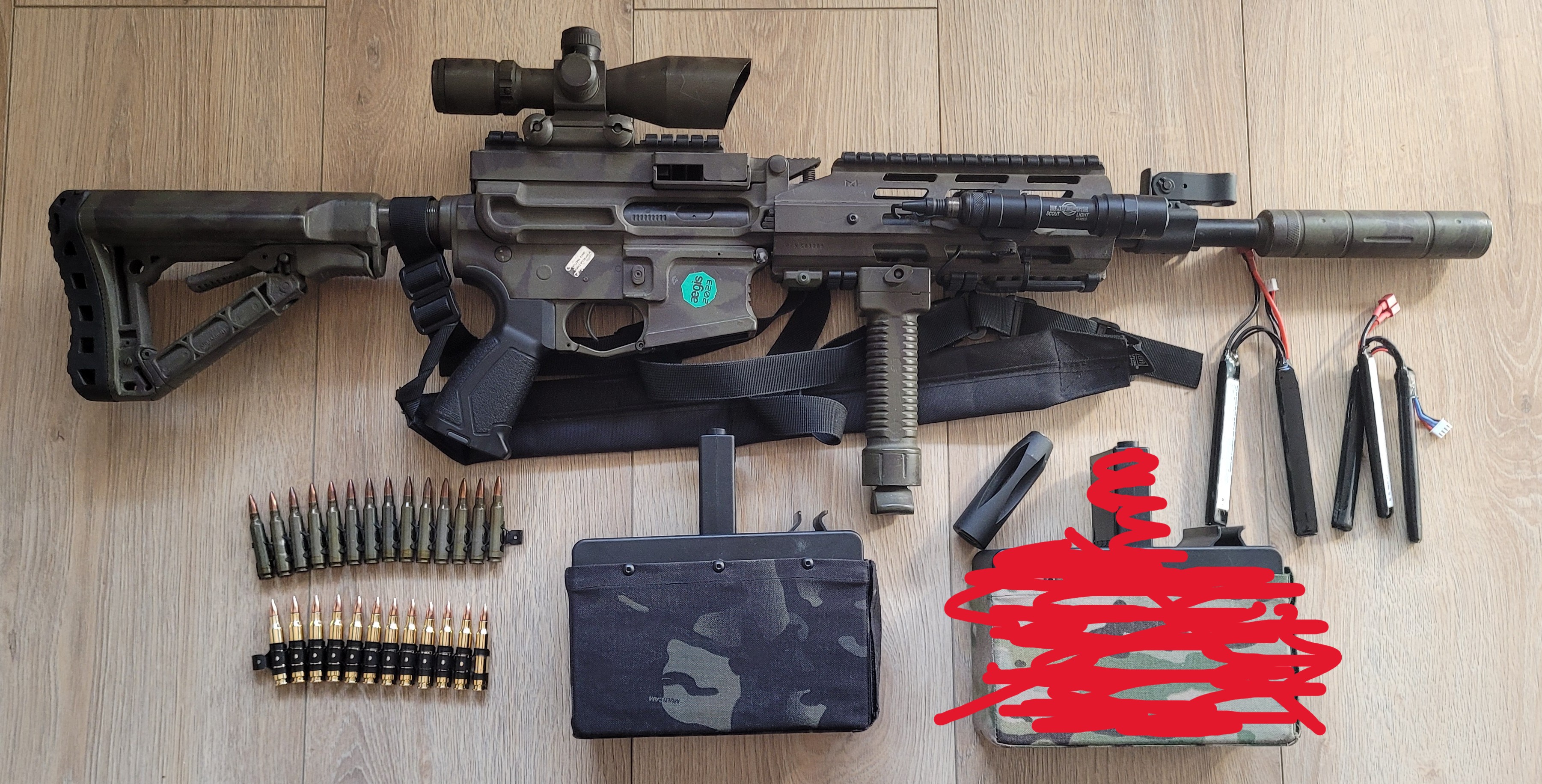 Replika asg karabinu maszynowego CM16 LMG G&G