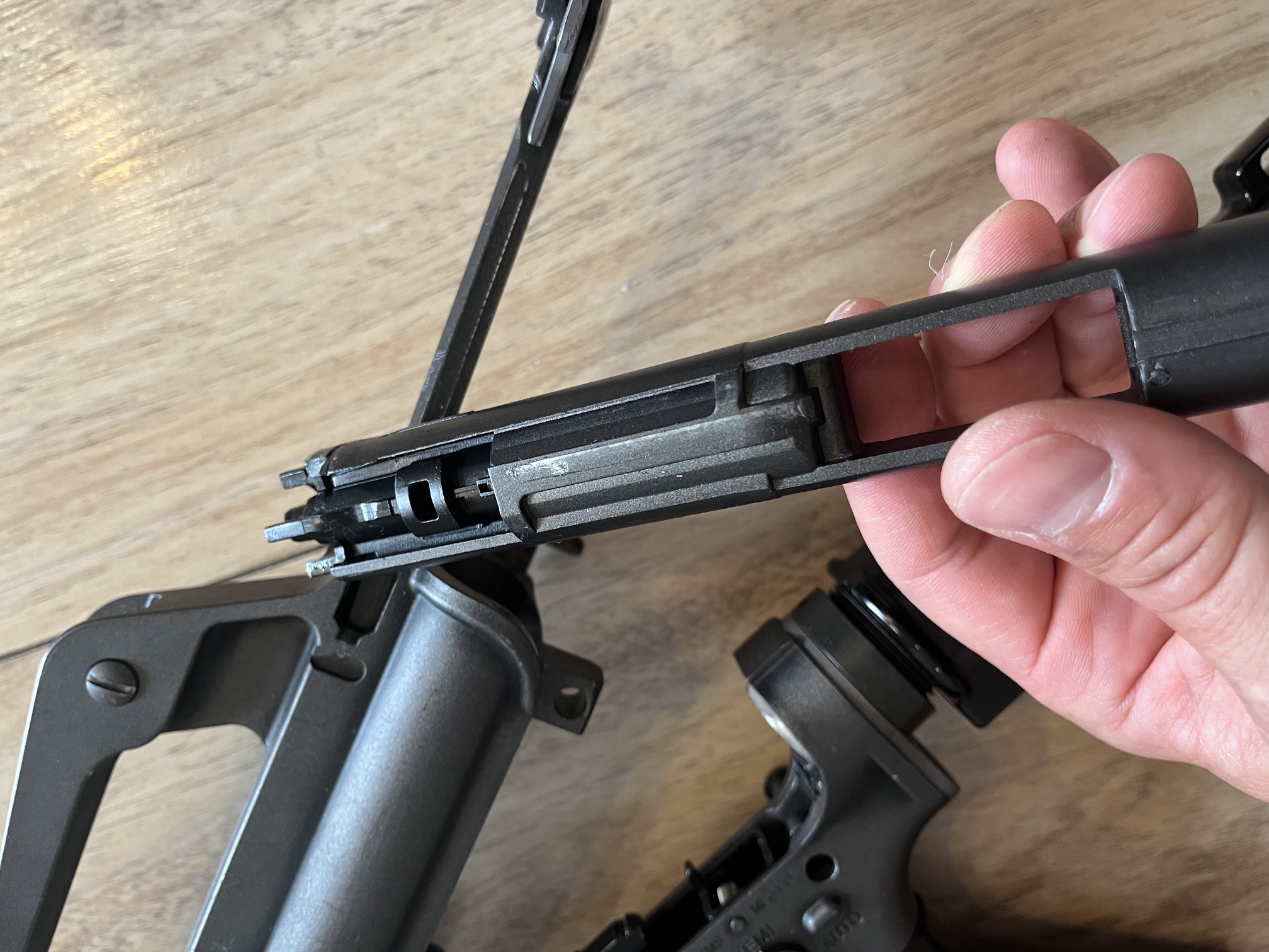 WE XM177E1 GBBR, aluminiowa kolba.