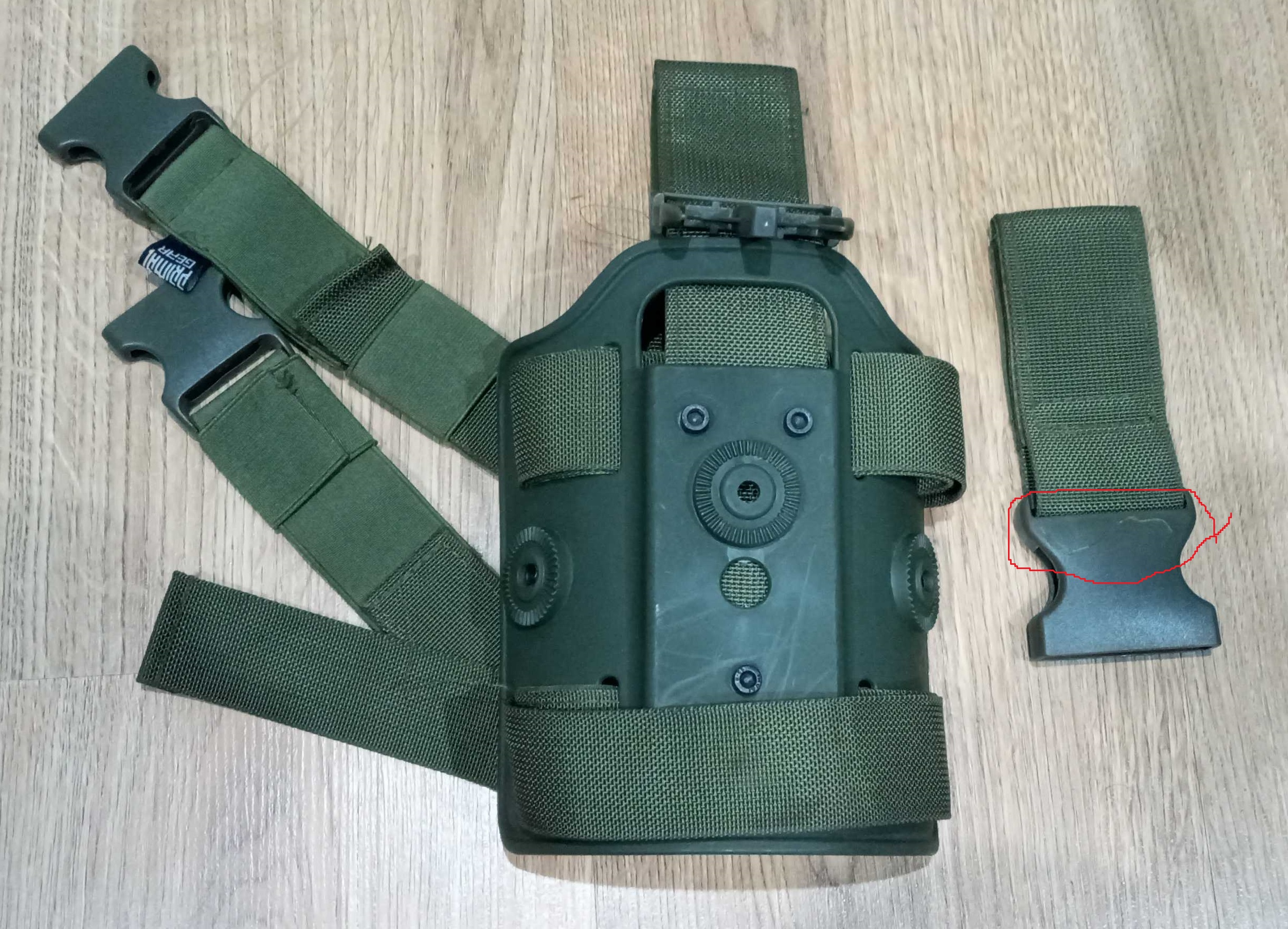 platforma biodrowa, kabura amomax + panel udowy primal gear