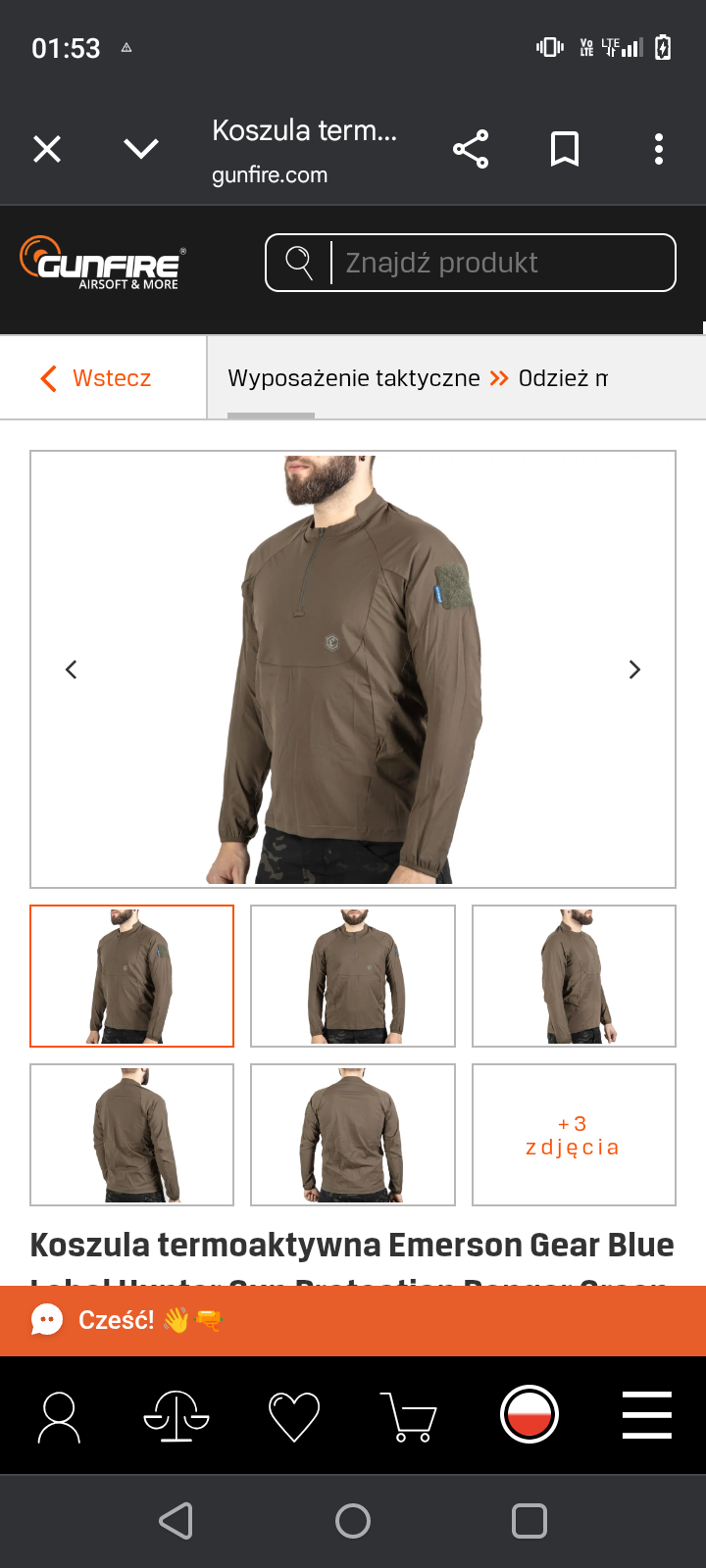 Koszula termoaktywna Emerson ranger green roz s