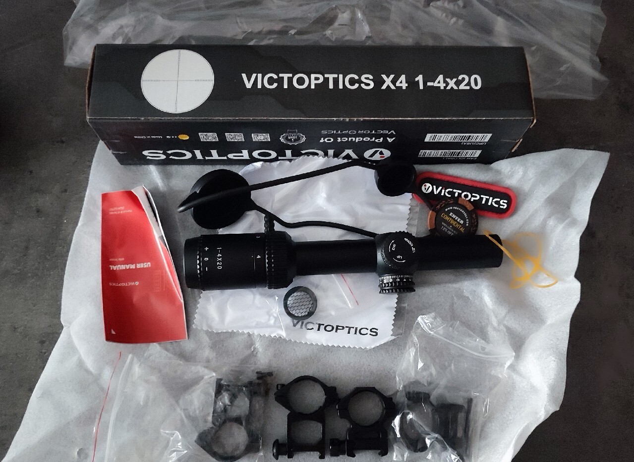 Luneta biegowa Victoptics 1-4x20 + metalowy killflash + wysoki montaż NOWE