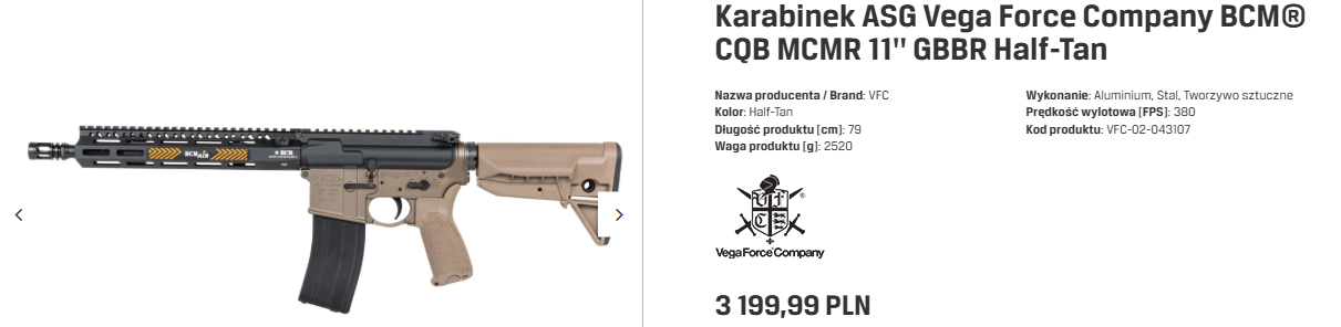 GBB VFC BCM CQB MCMR 11'' GBBR