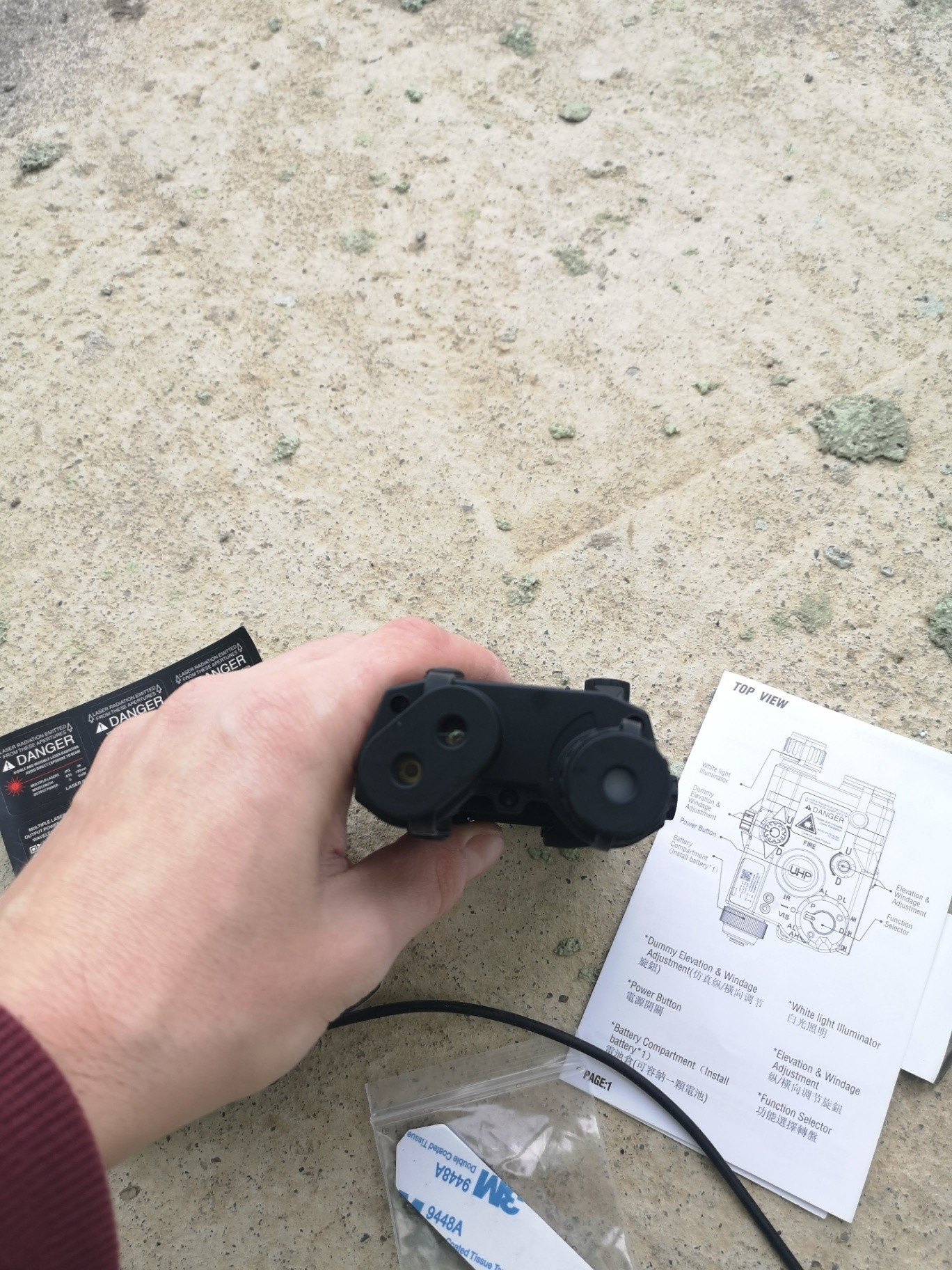 AN-PEQ 15 czerwony laser, latarka, IR od WADSN