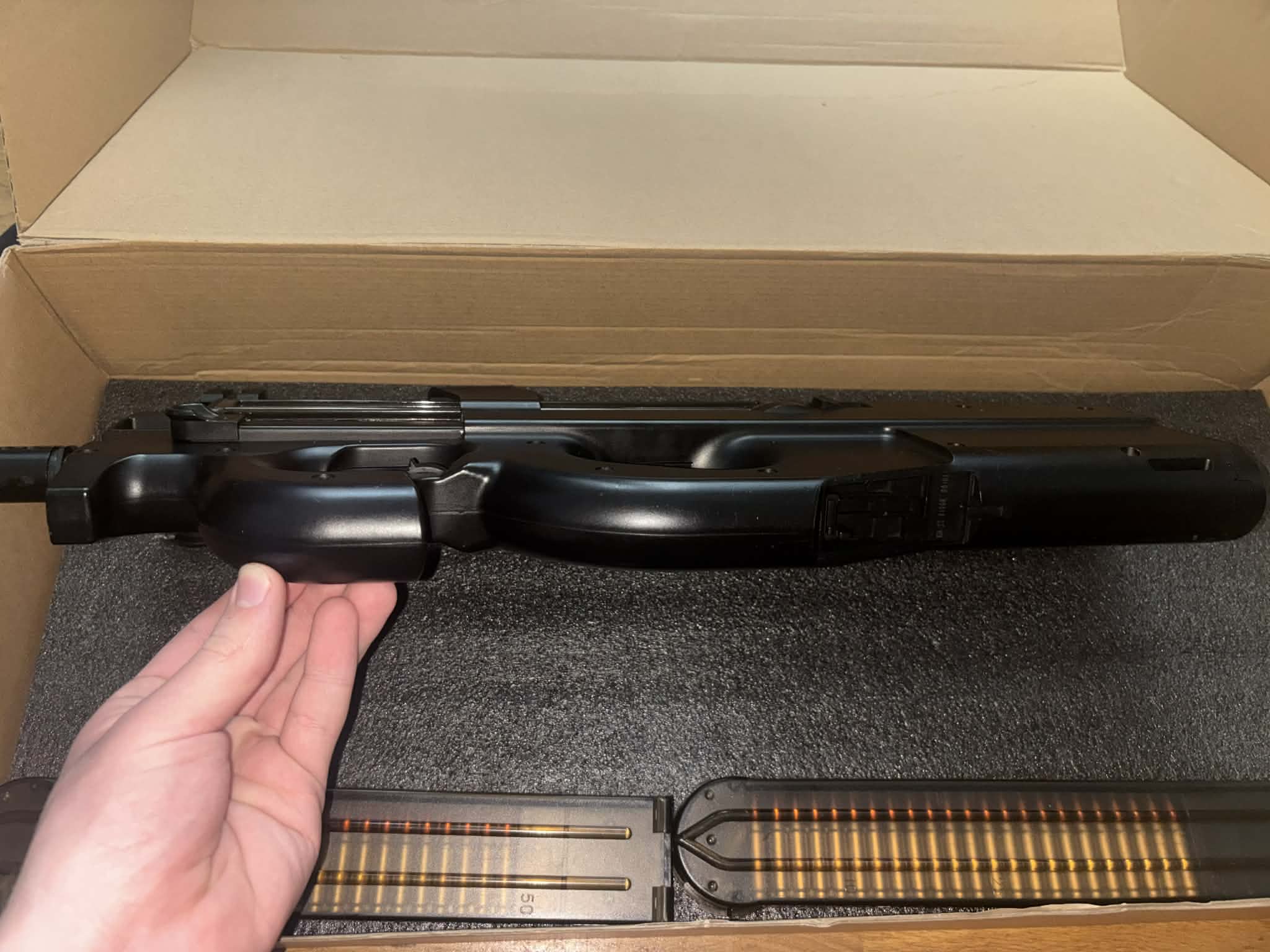 P90 Double Bell+3 magazynki (Nie wiem ile jest warta, proszę pisać propozycje cenowe)