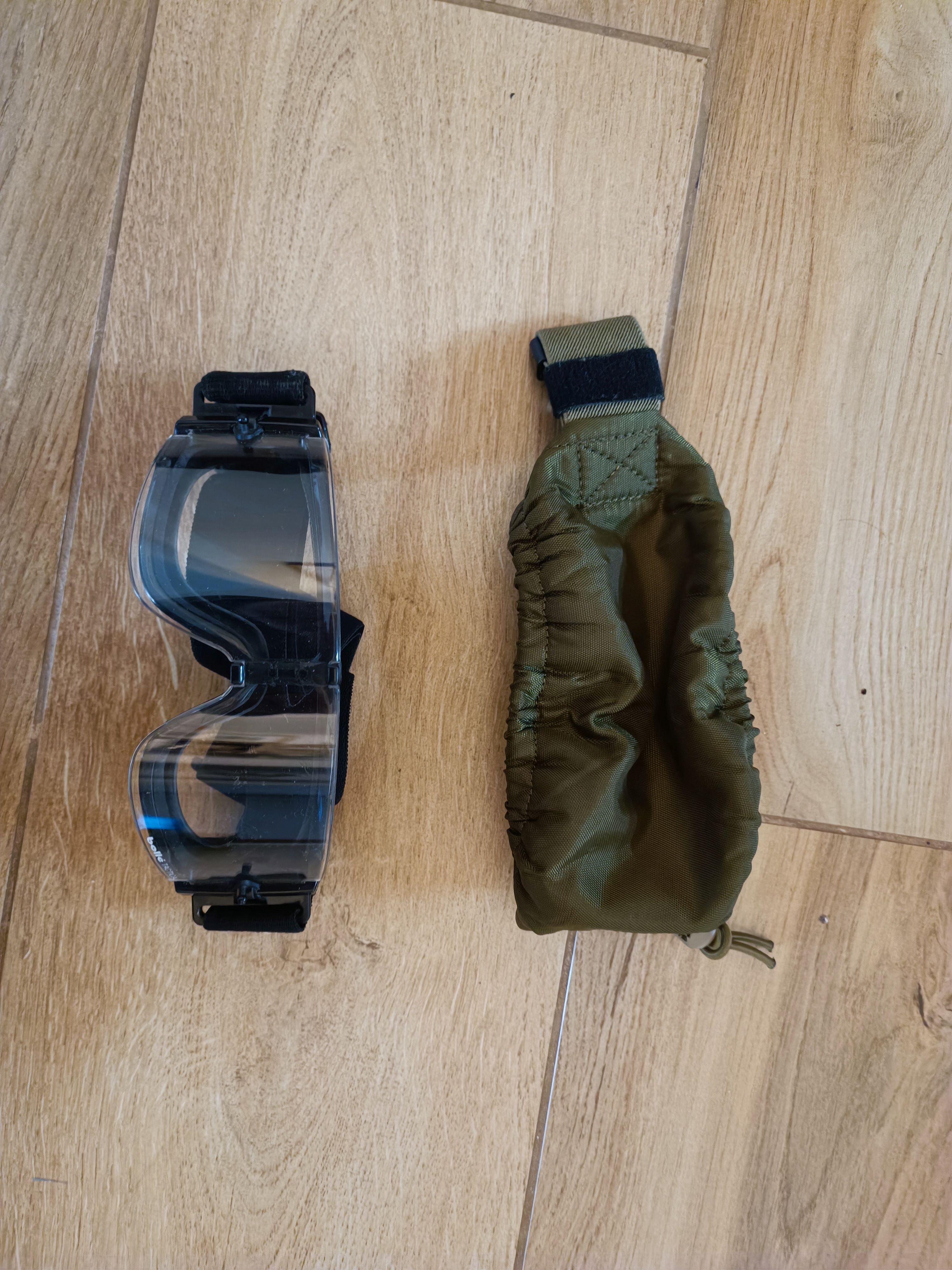 Gogle Bolle X800 używane, z pokrowcem i z wyrobioną/rozciągniętą gumą