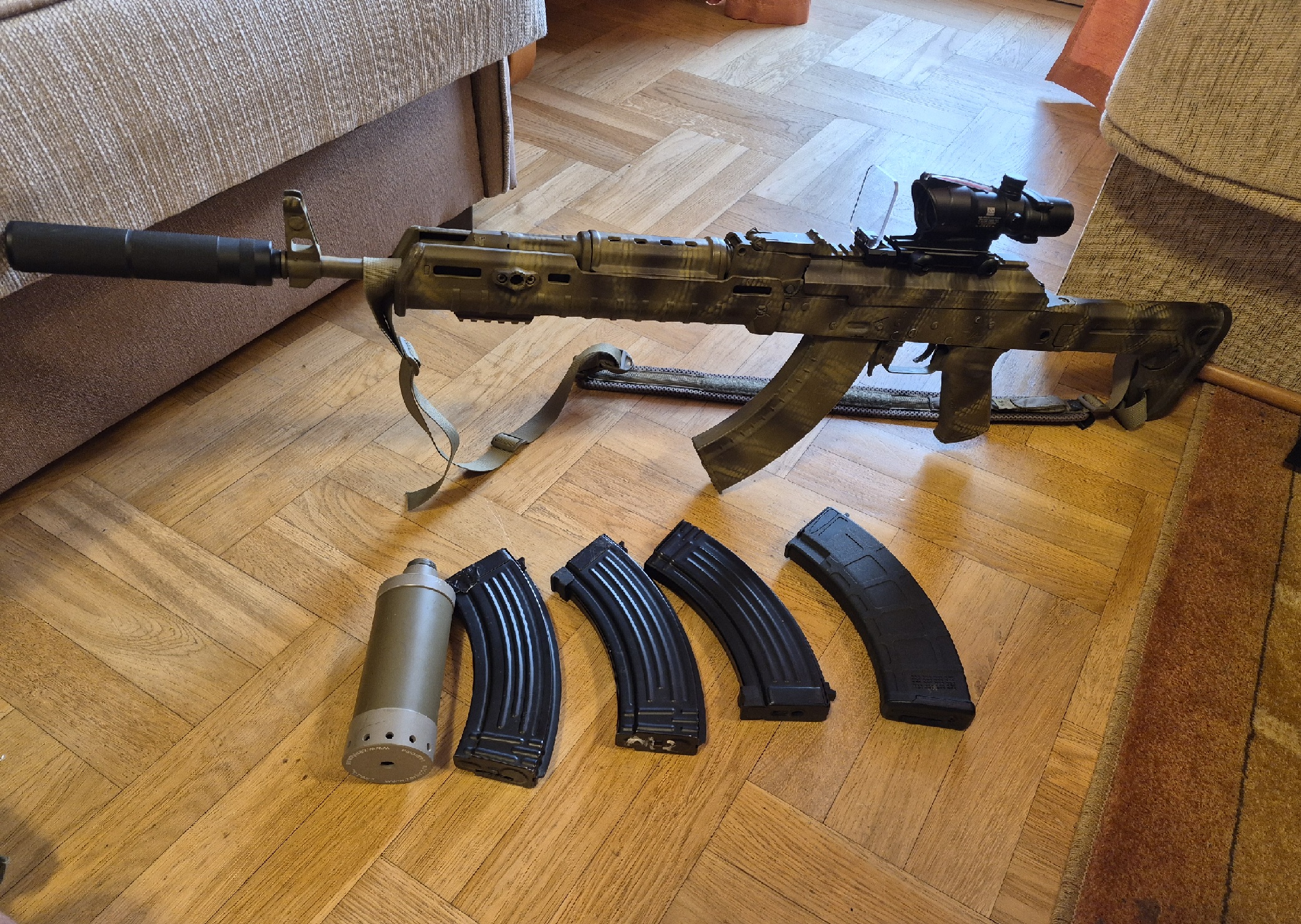 CM.077A Zhukov-S full metal, full tuning 85m, 2.0 J | magazynki | tłumiki | kolimator światłowód