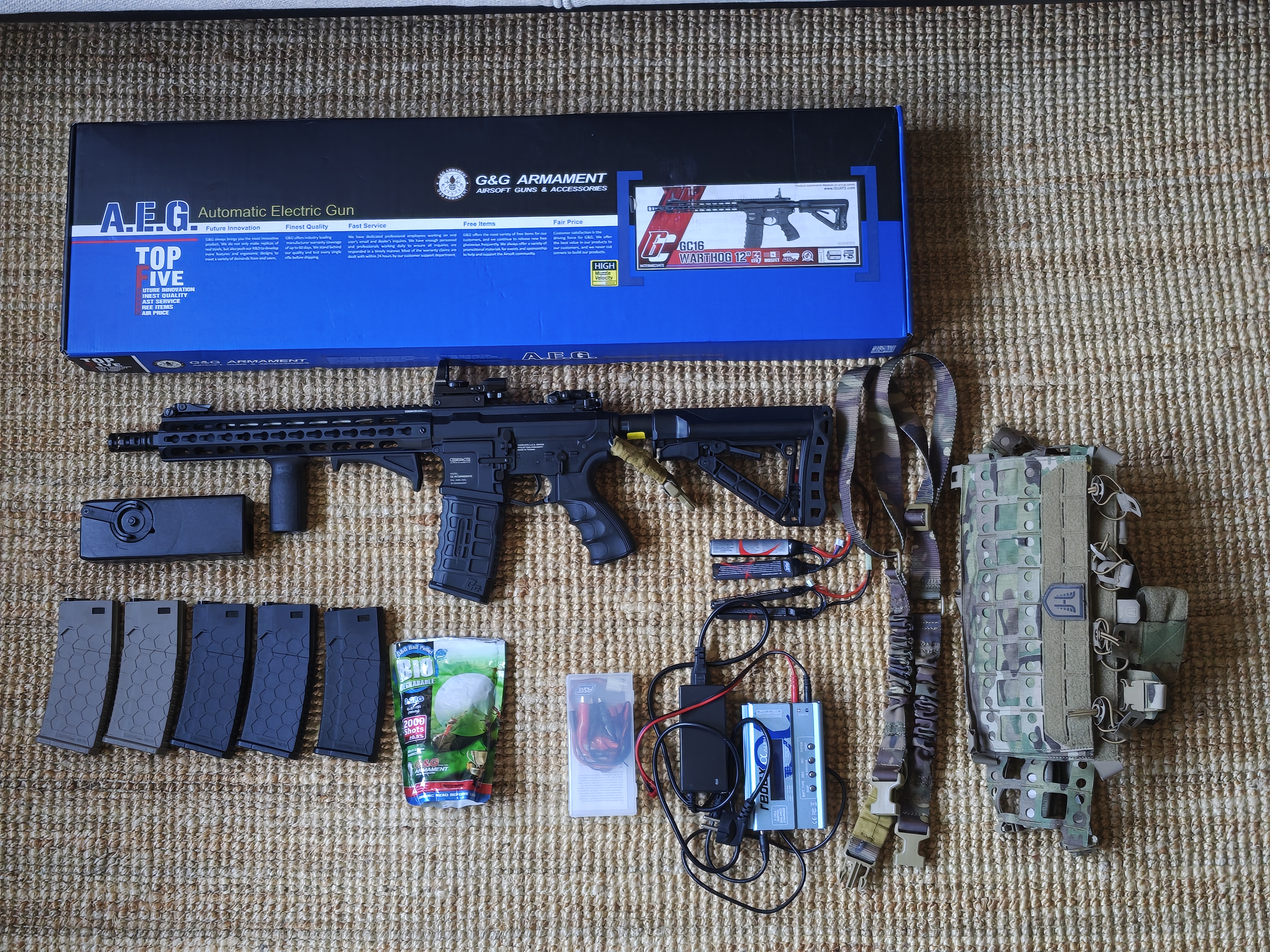 Airsoft G&G GC16 WARTHOG 12" - ZESTAW