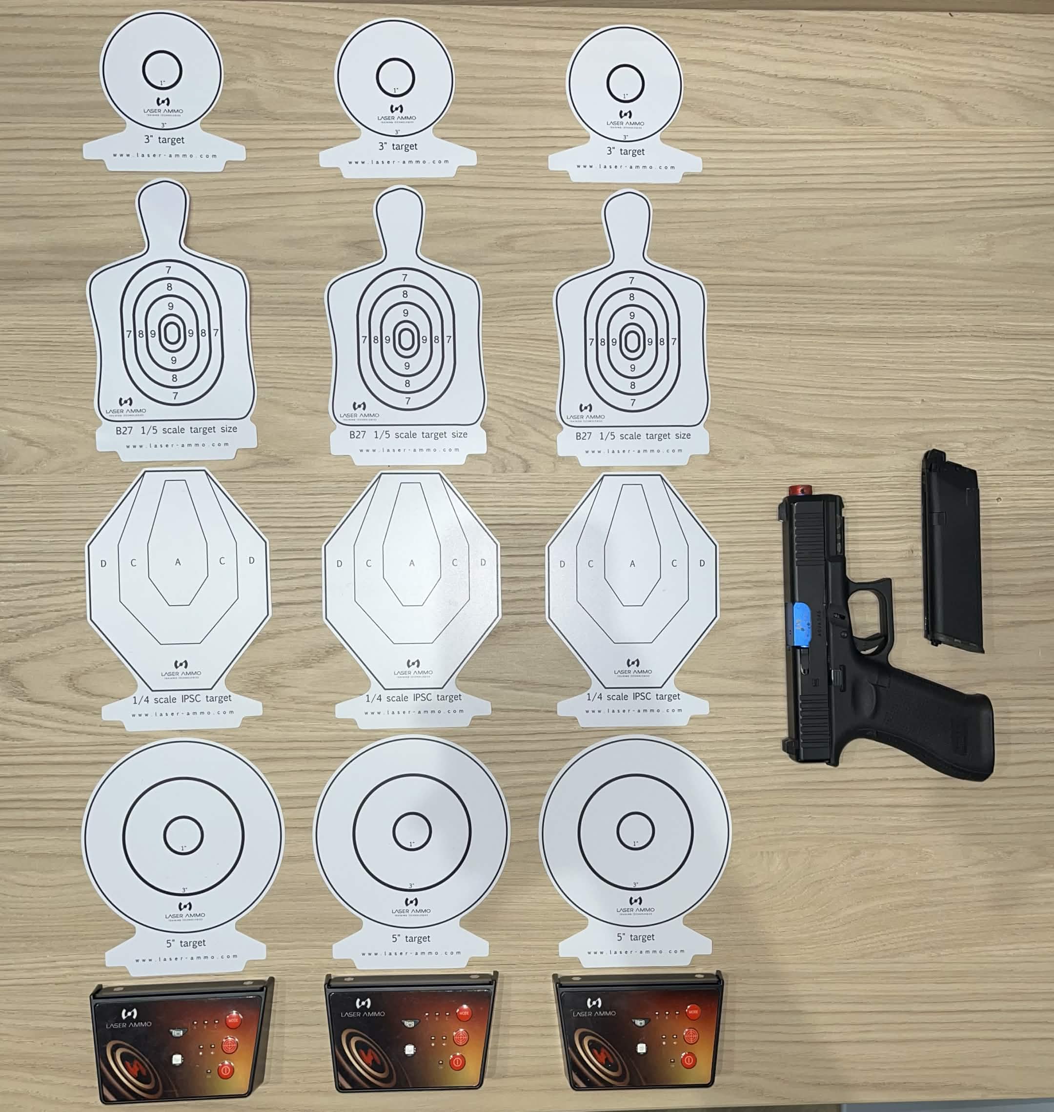 Umarex Glock 45 ASG + Laser Ammo R.E.A.L. + 3 tarcze i-MTTS