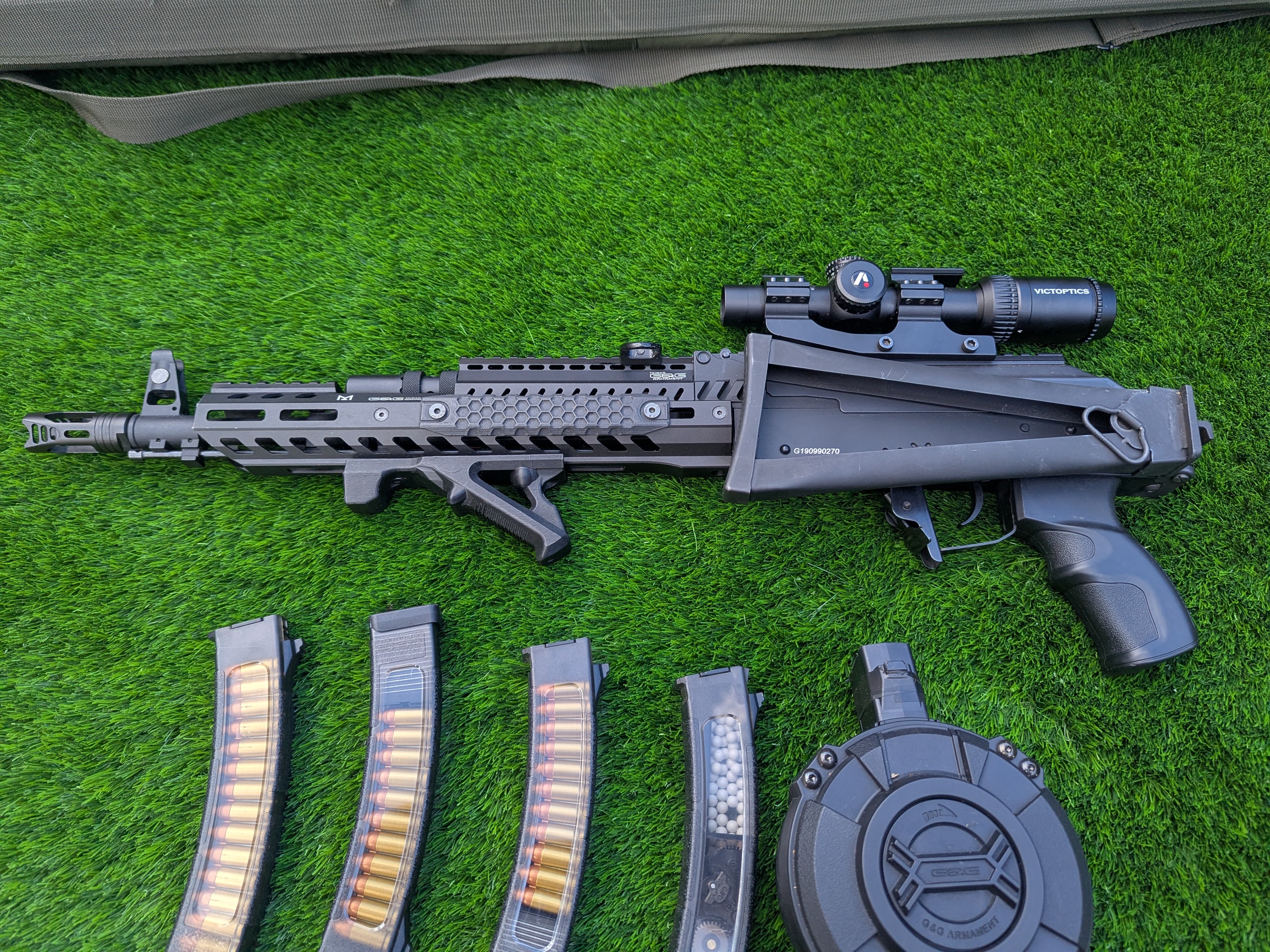 Karabin szturmowy G&G PRK9L wariacja AK47 zestaw z magiem drumm