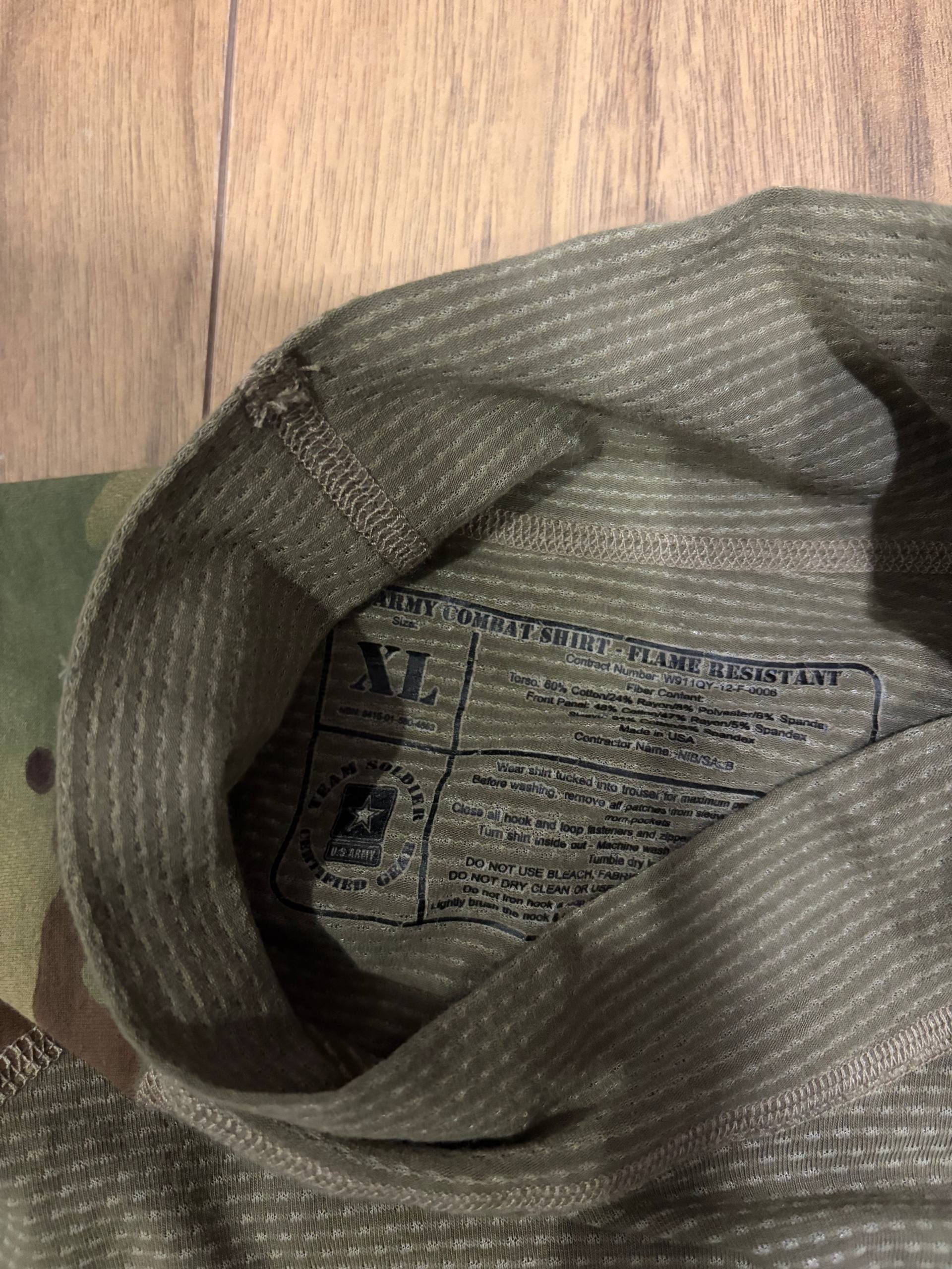 massif flame resistant combat shirt multicam