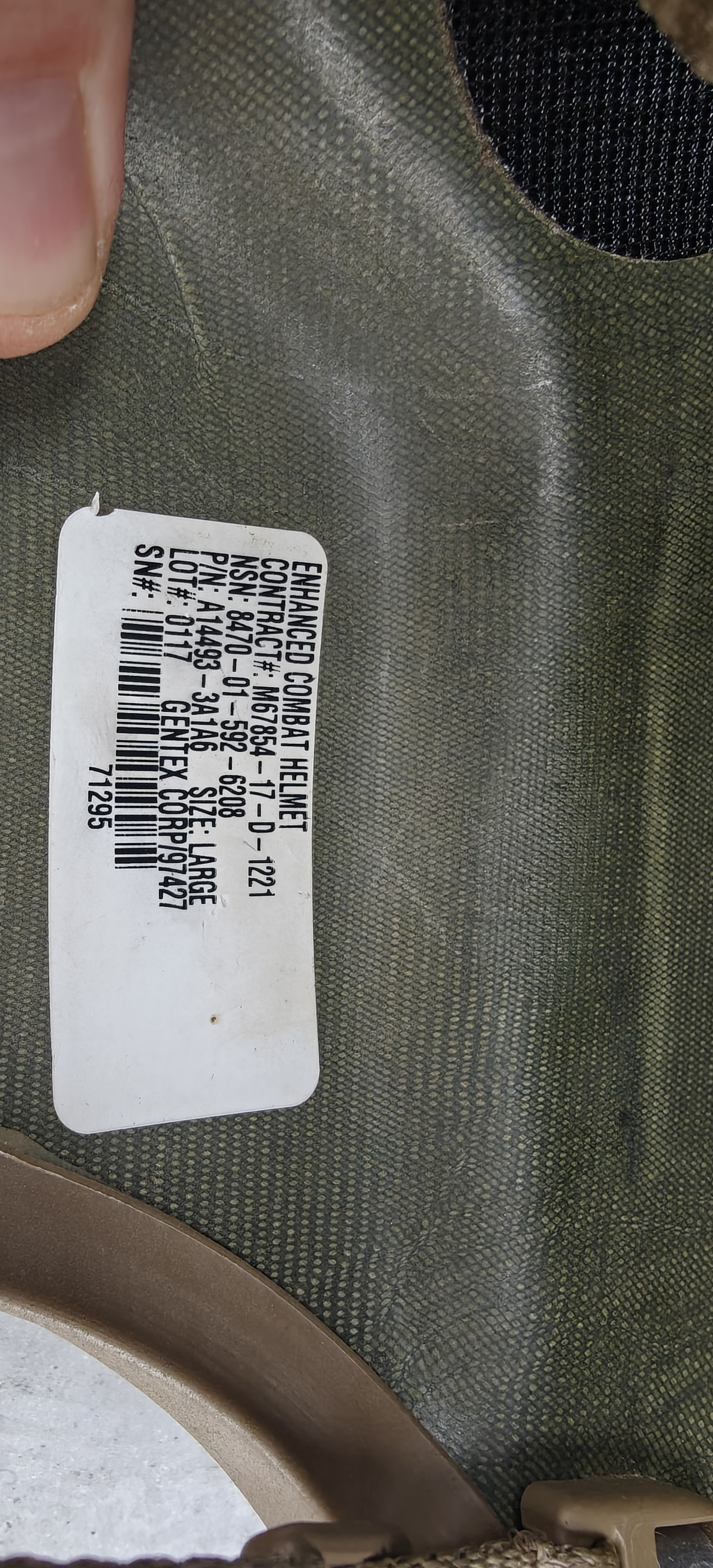 hełm USMC ECH Large + pokrowiec marpat + blacha NVG