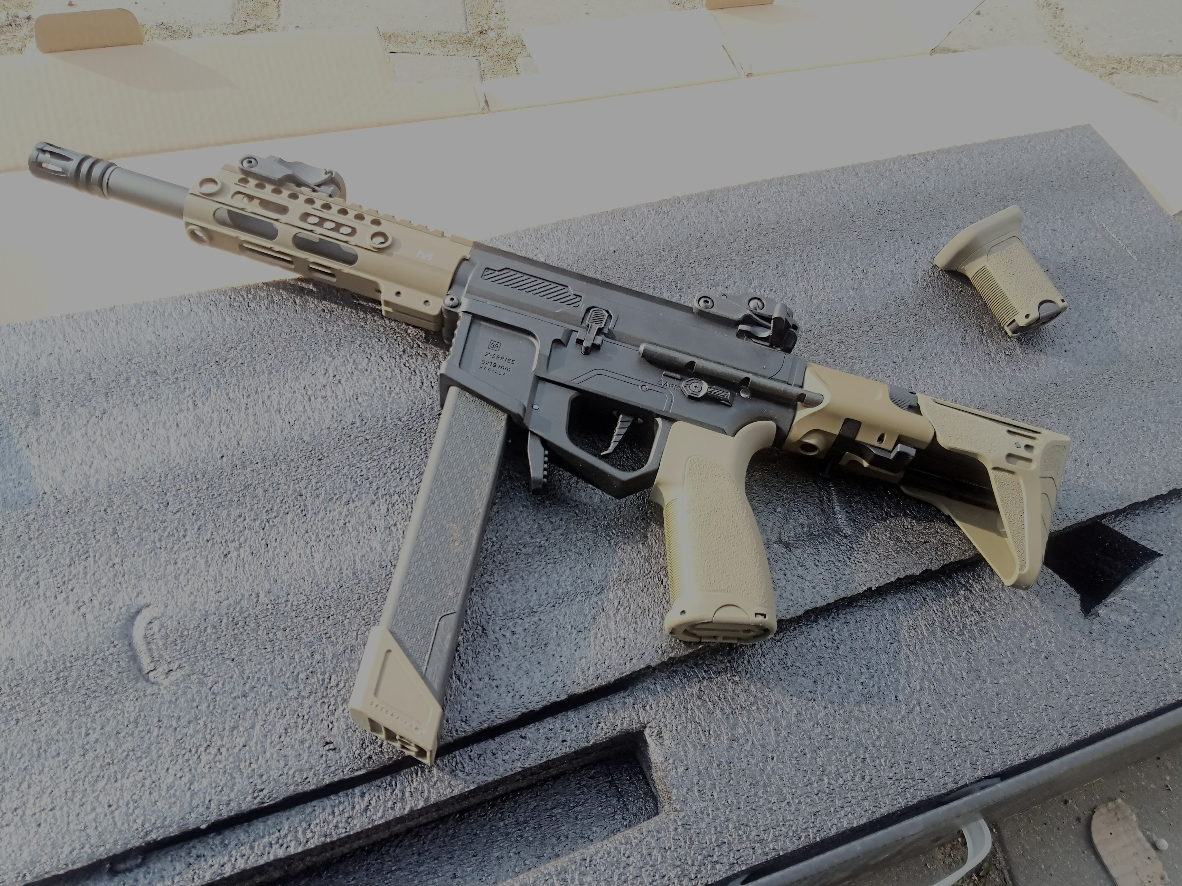karabinek PDW 9 mm ASG, metalowe body, tuning