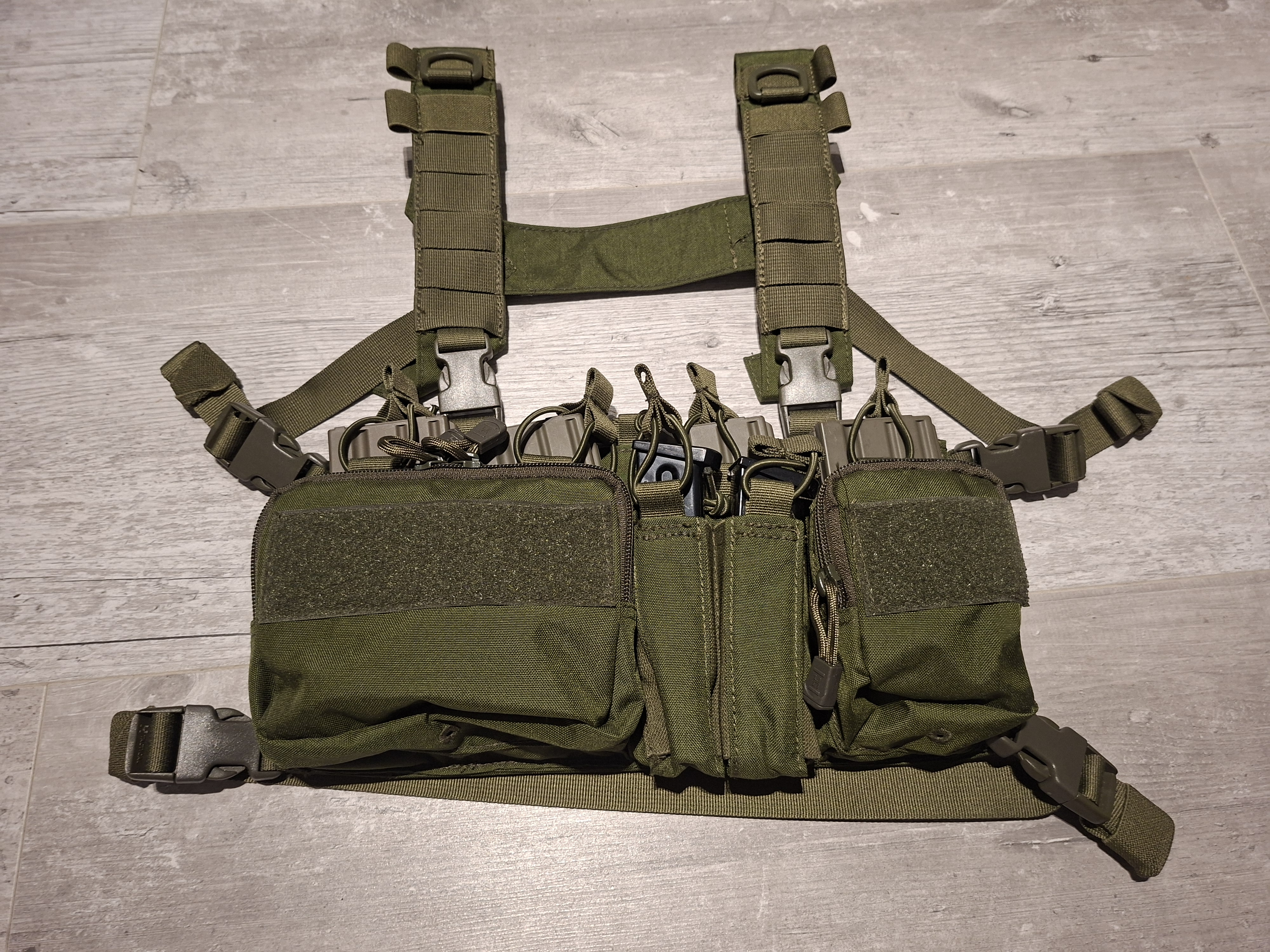 Buckle Up Recce/Sniper Chest Rig - Olive - 8FIELDS PREMIUM