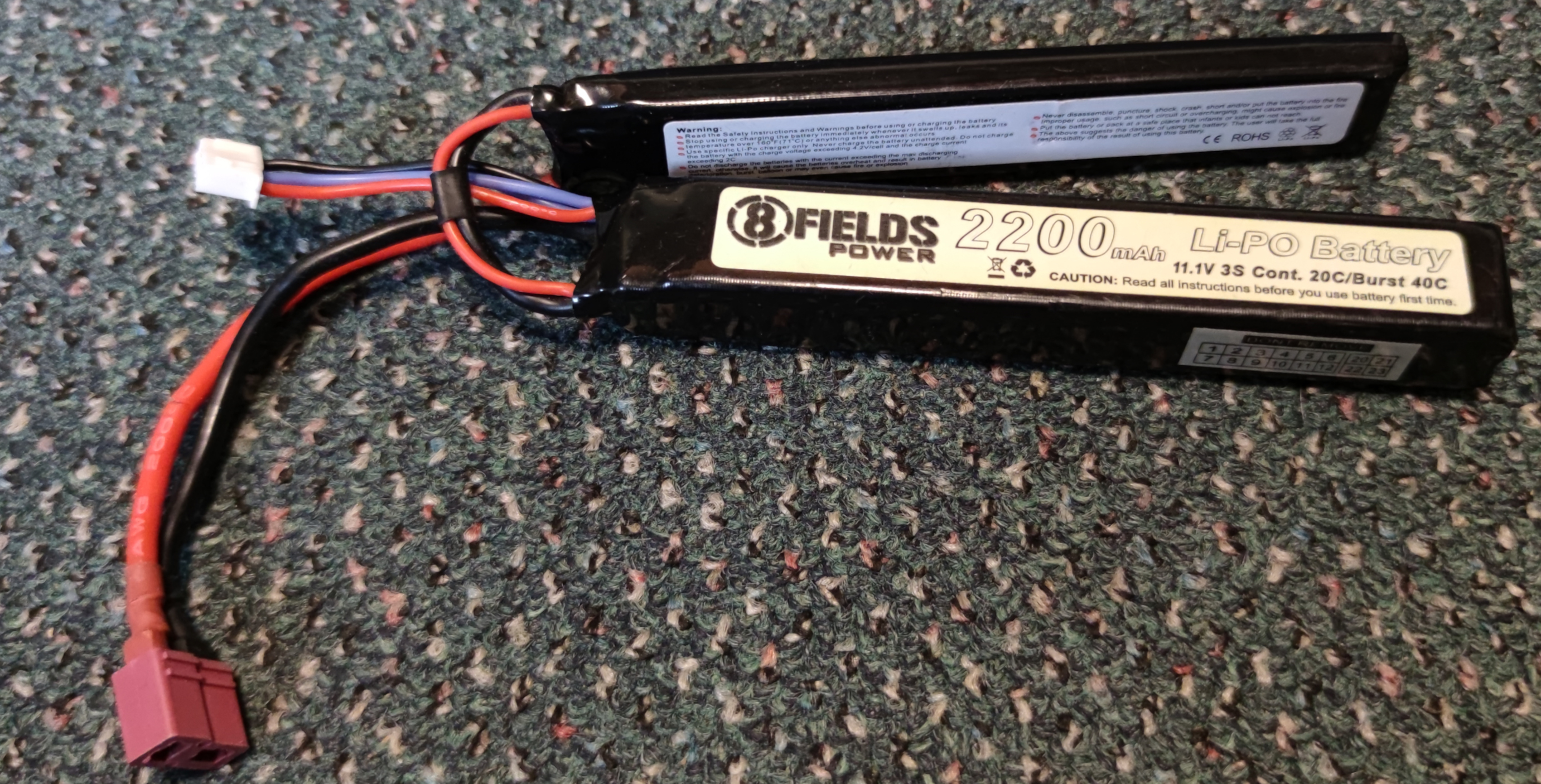 Bateria LIPO 2200 mAh 11.1V, 20C/40C 8Fields T-Connect