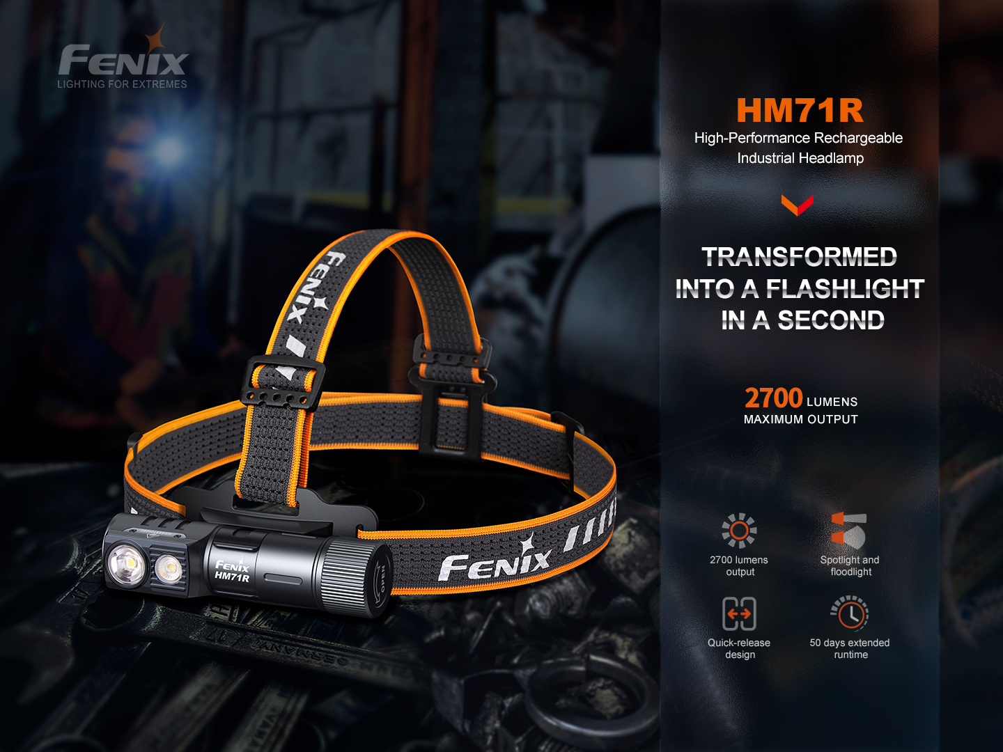 Fenix HM71R flashlight