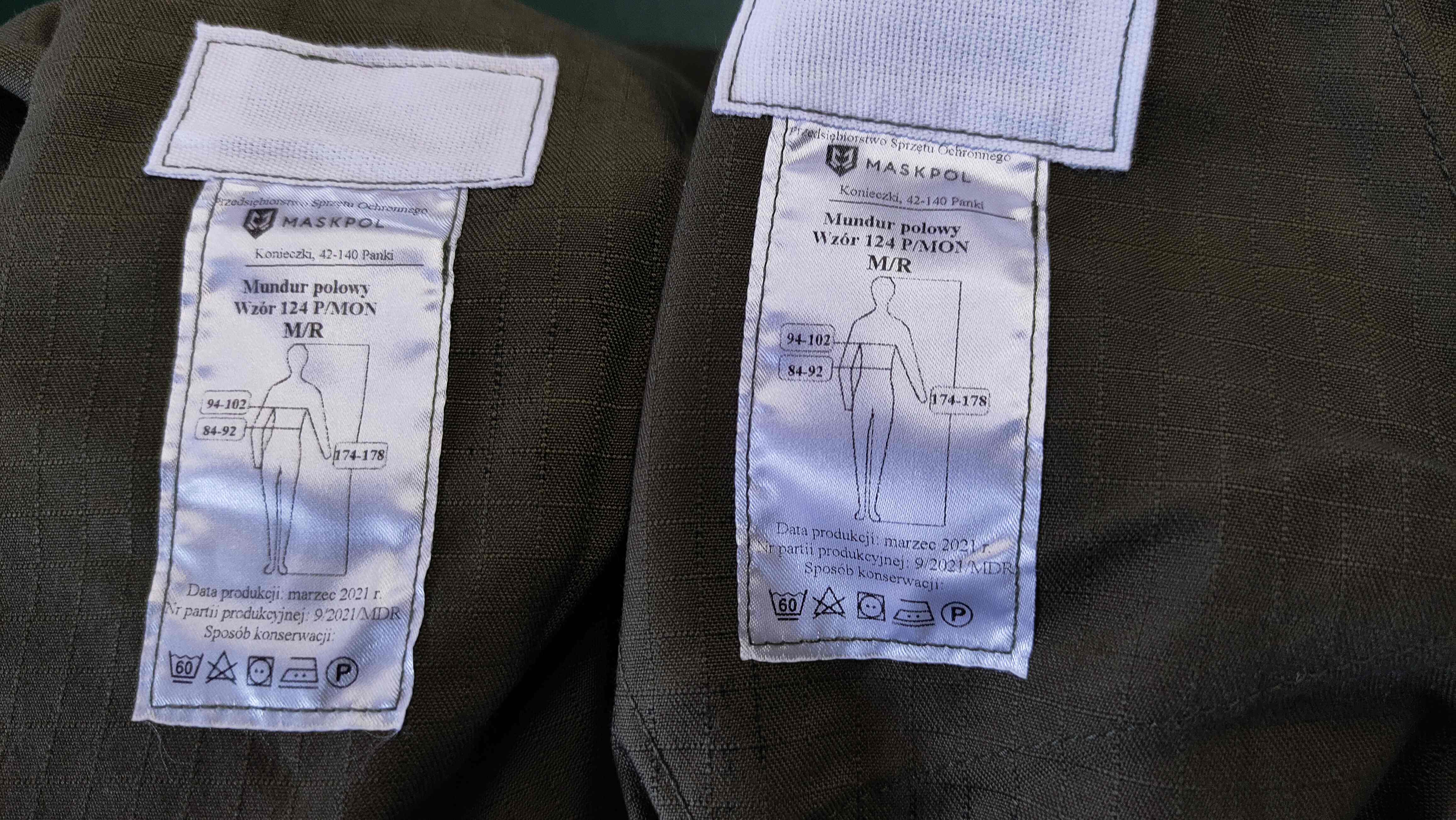 Mundur polowy wzór 124 P/MON Maskpol rozmiar M/R WP Komplet