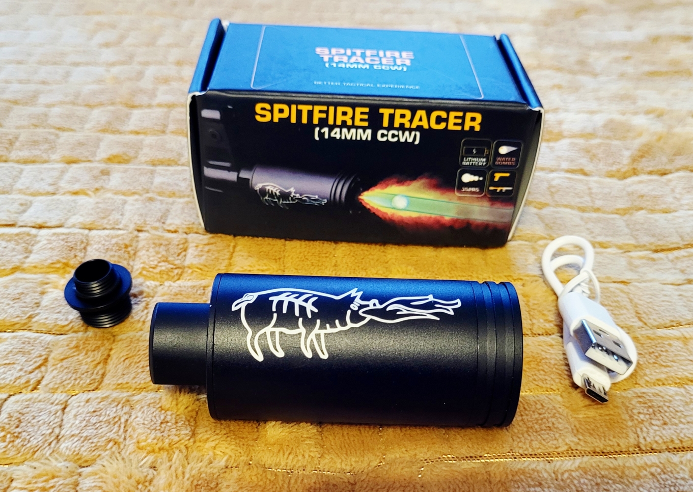 !LICYTACJA BEZ CENY MINIMALNEJ! TŁUMIK DŹWIĘKU FLAMING PIG, TRACER, NAŚWIETLACZ, IMITACJA PŁOMIENIA