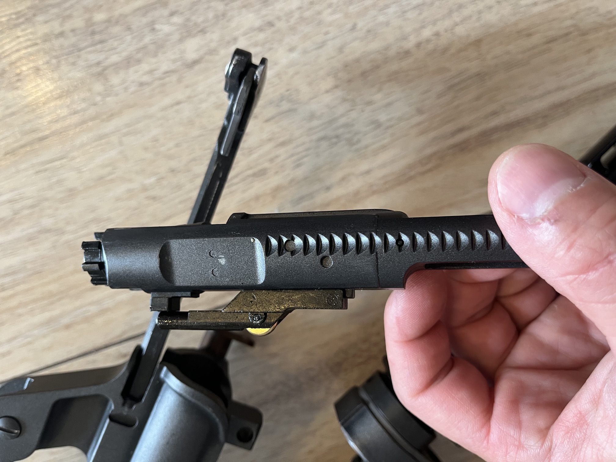 WE XM177E1 GBBR, aluminiowa kolba.