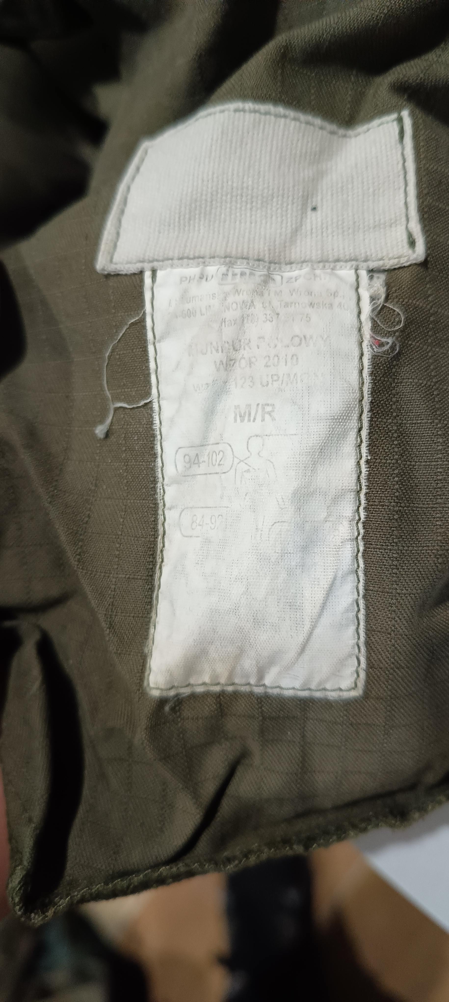Spodnie mundurowe wz2010 123UP w rozmiarze M/R.