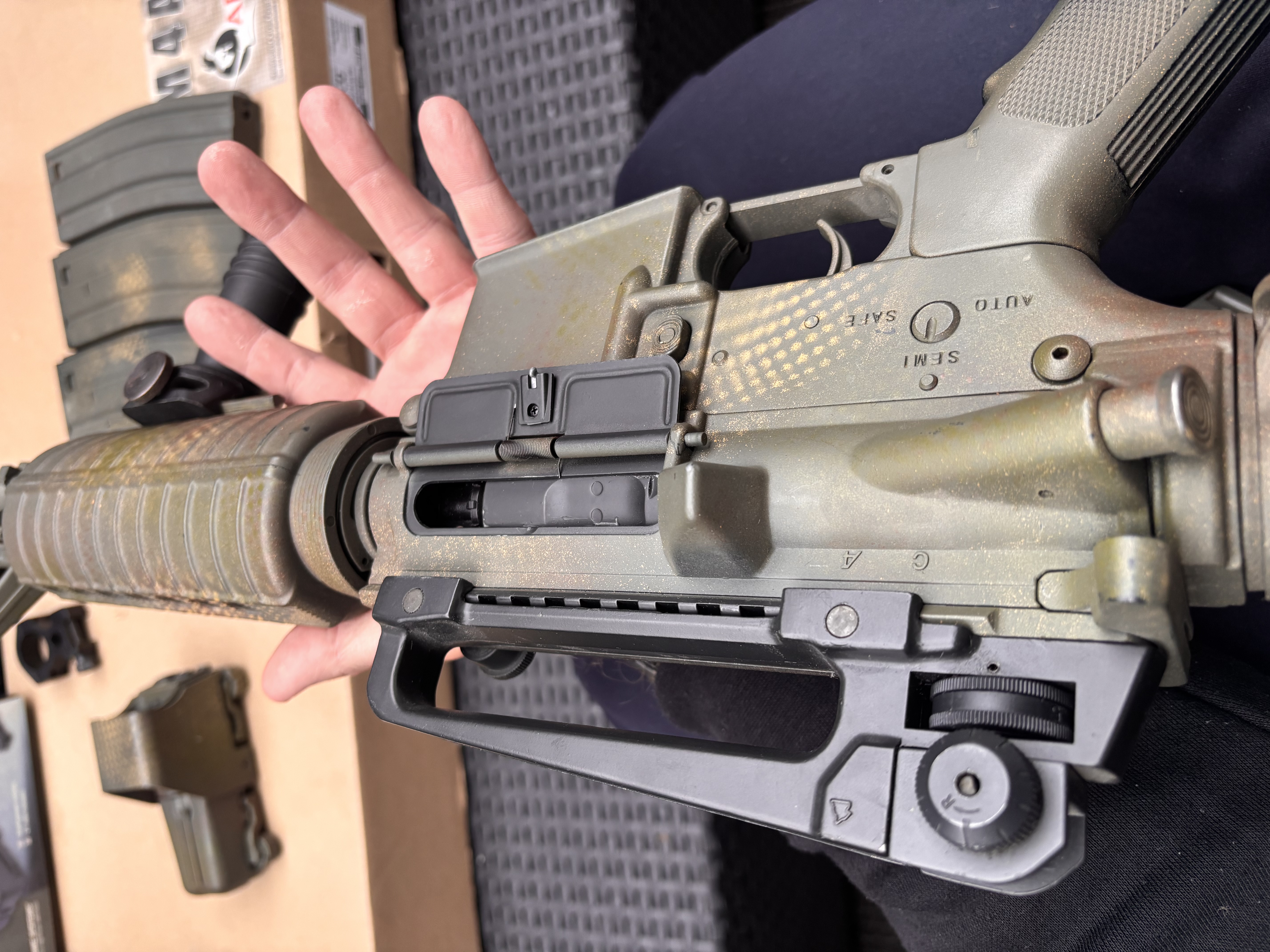 ARES M4A1 AR-009 Full Metal 5 magazynków + kolimator