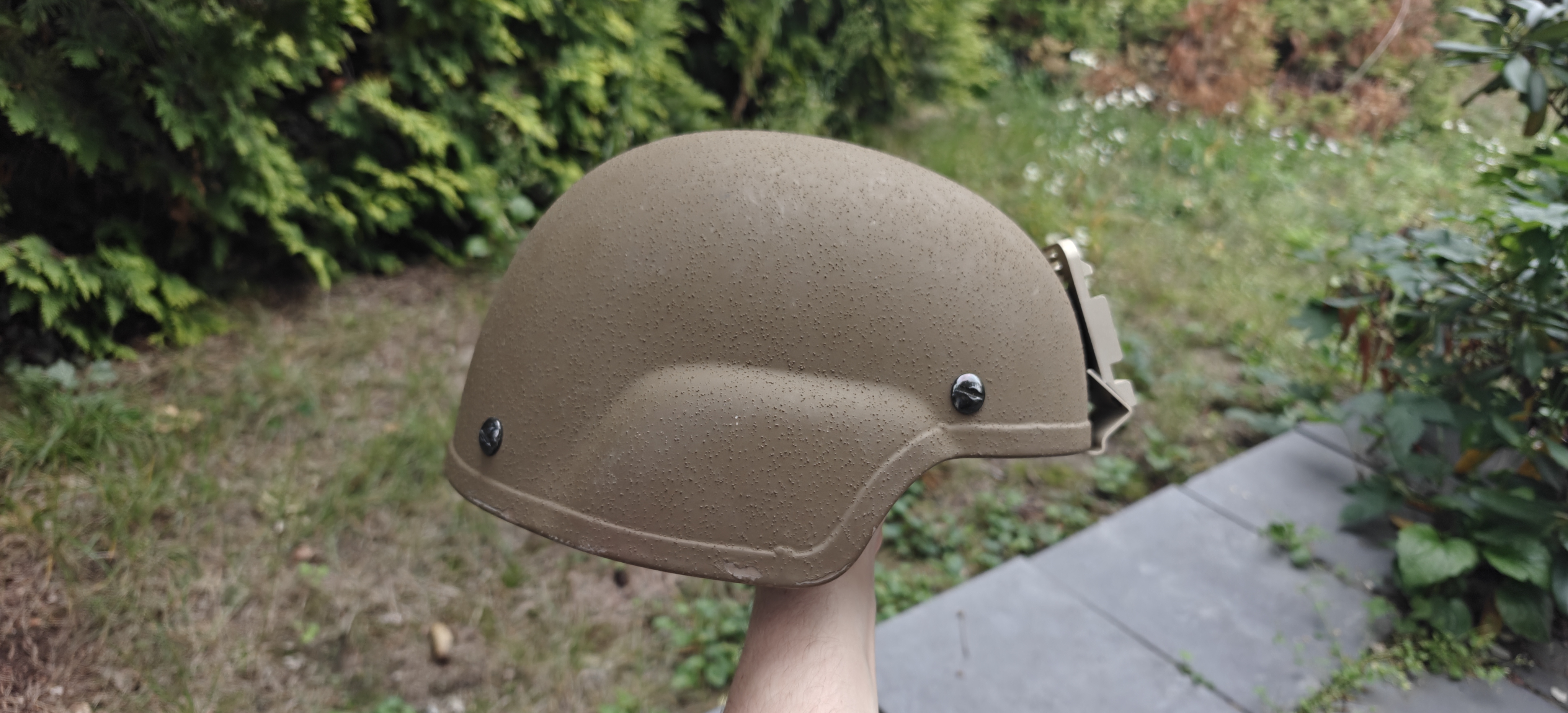 hełm USMC ECH Large + pokrowiec marpat + blacha NVG