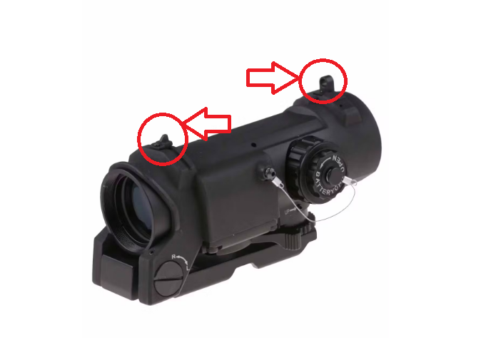 Mechaniczne przyrządy lunety ELCAN muszka, przeziernik