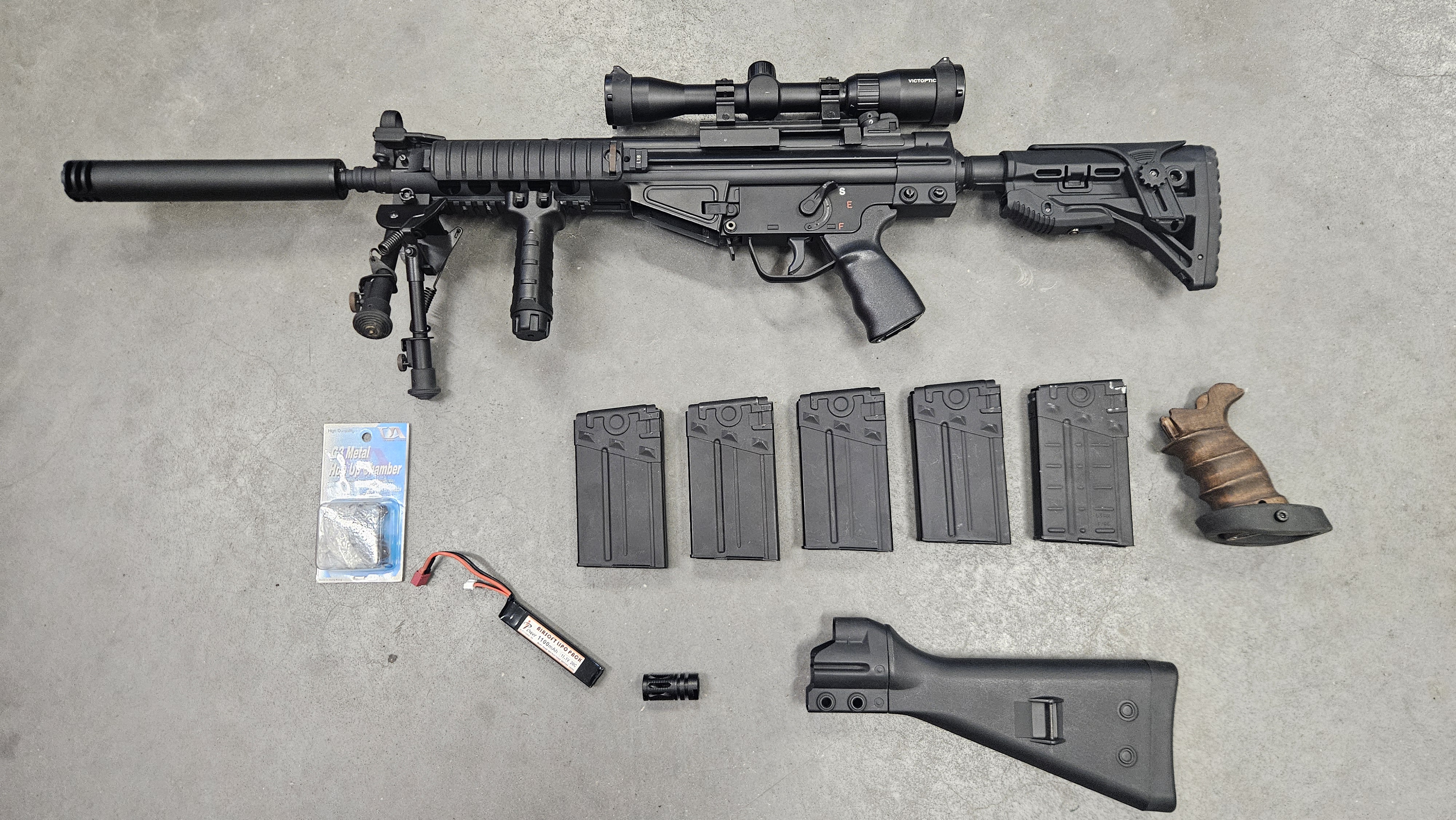 Classic Army SAR Offizier G3 | Perun Hybrid V2 | 1,4 J | komplet części