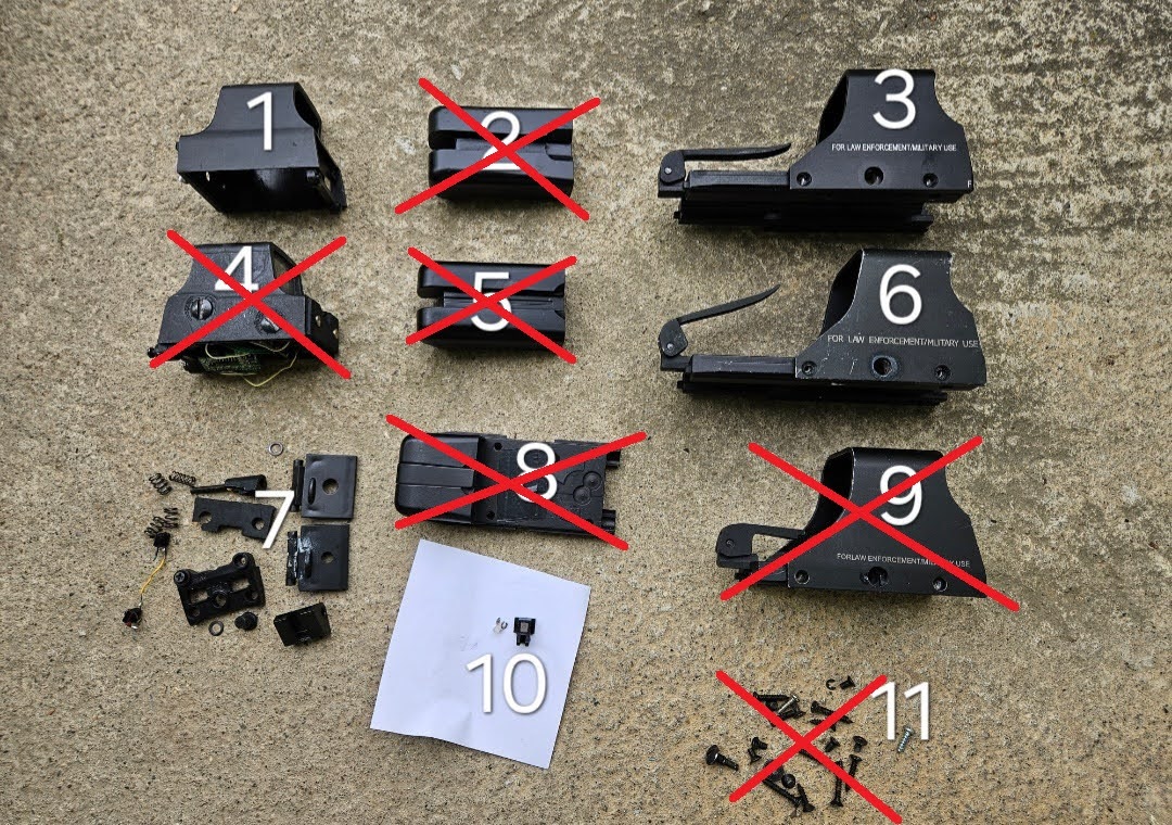 Części kolimator Eotech 551 552 szybka obudowy