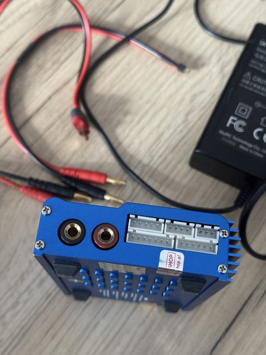 Ładowarka imax b6 z zasilaczem skyrc + 2 kable t-dean